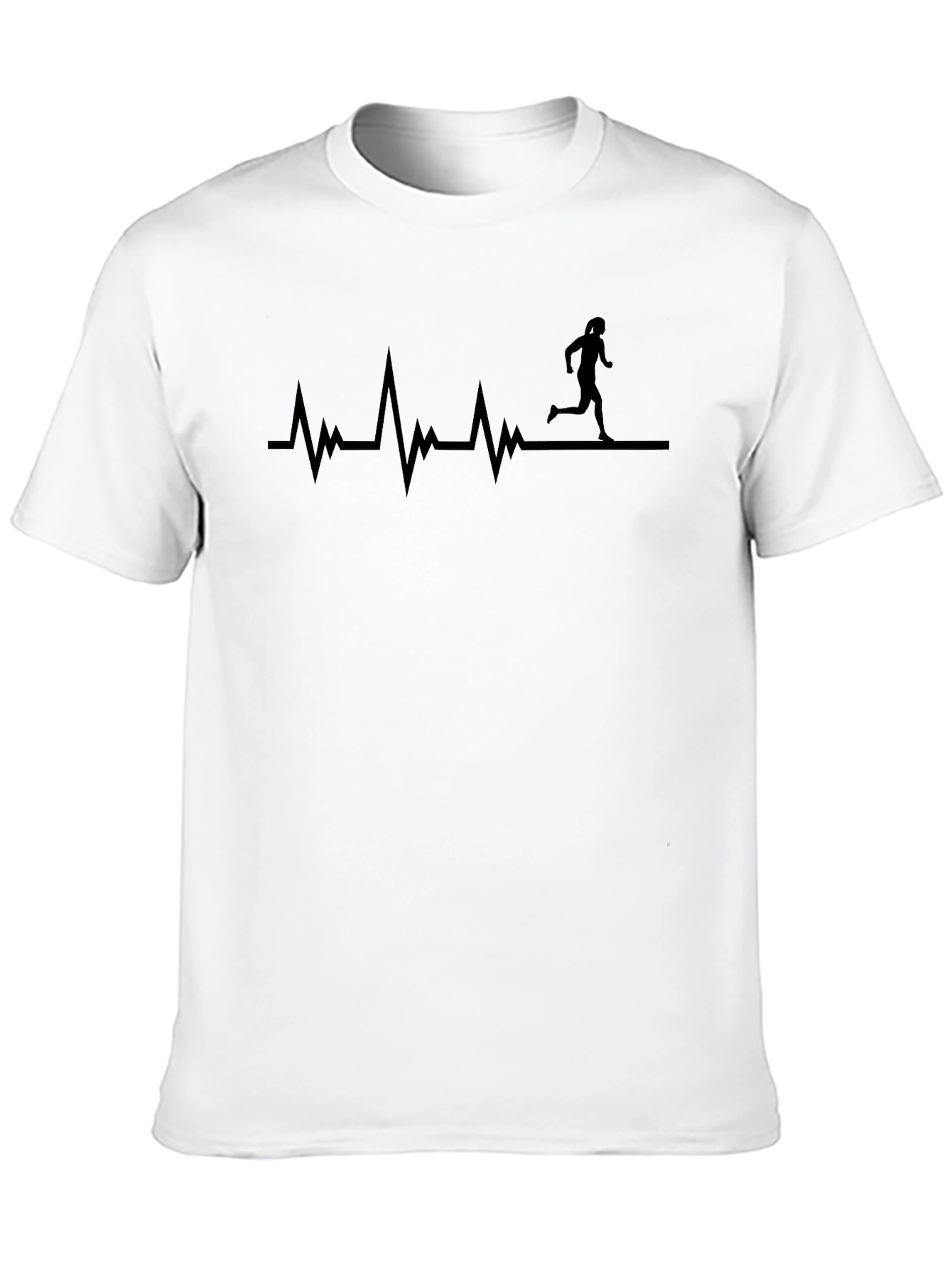 Black Runner's Heartbeat Black T-Shirt view 10