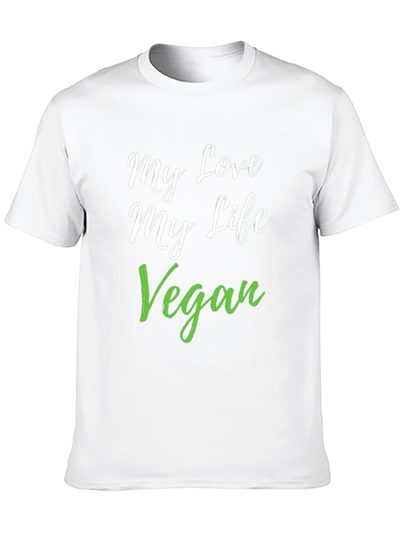 Black My Love My Life Vegan Black T-Shirt view 10
