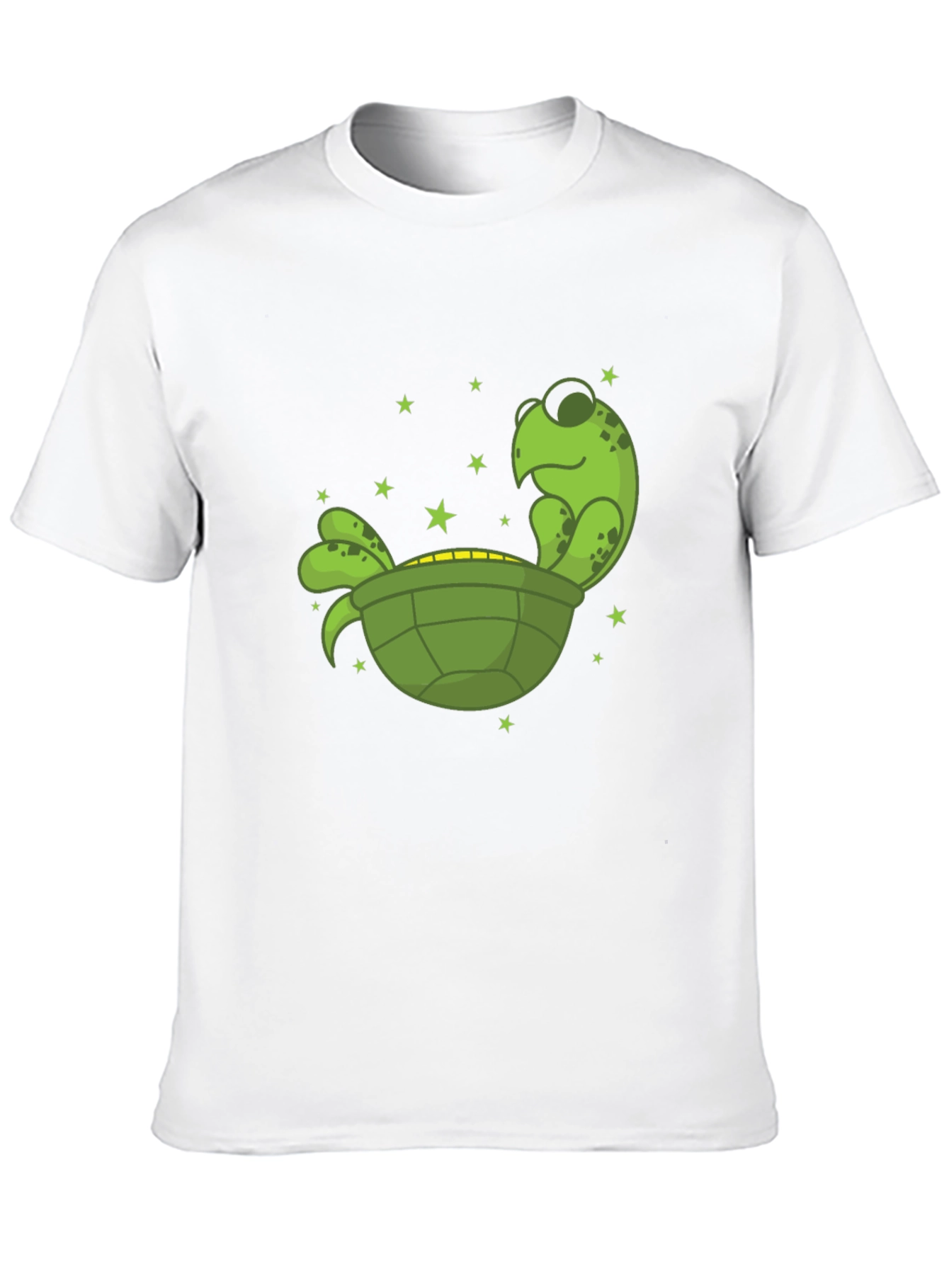 Black Cartoon Turtle Graphic Tee - Unisex Black T-Shirt view 10