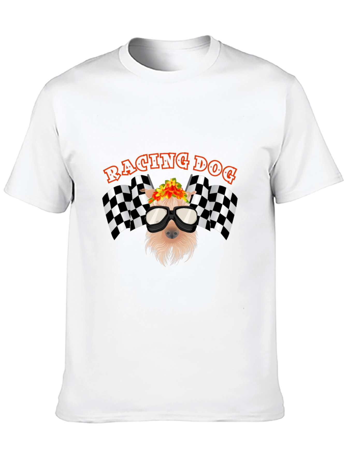 Black Racing Dog Graphic T-Shirt - Black Cotton Tee view 10