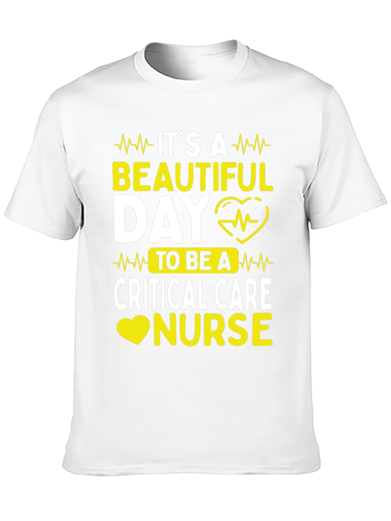 Black Critical Care Nurse T-Shirt - It's A Beautiful Day! view 10