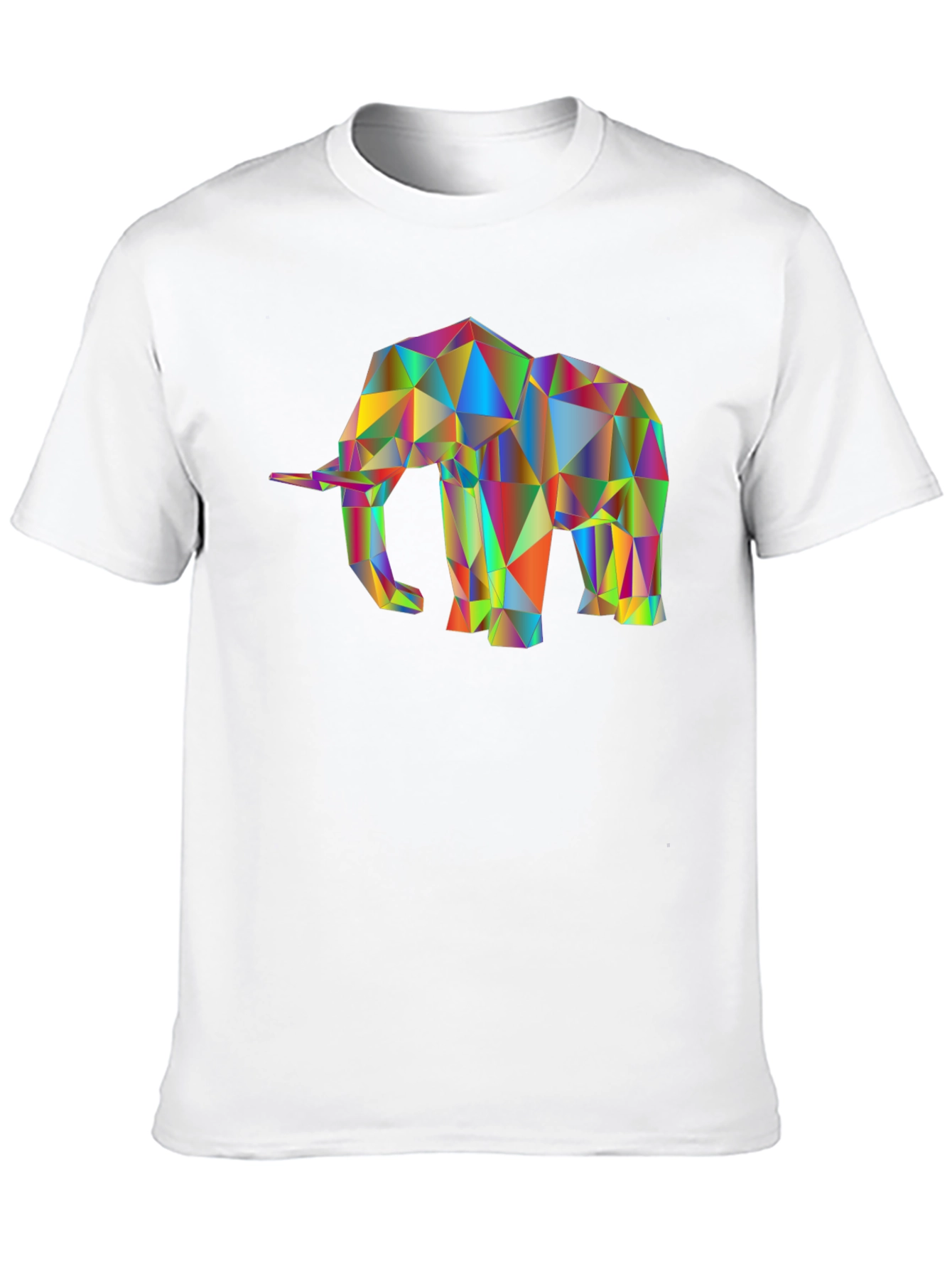 Black Geometric Elephant T-Shirt - Modern Art Tee view 10
