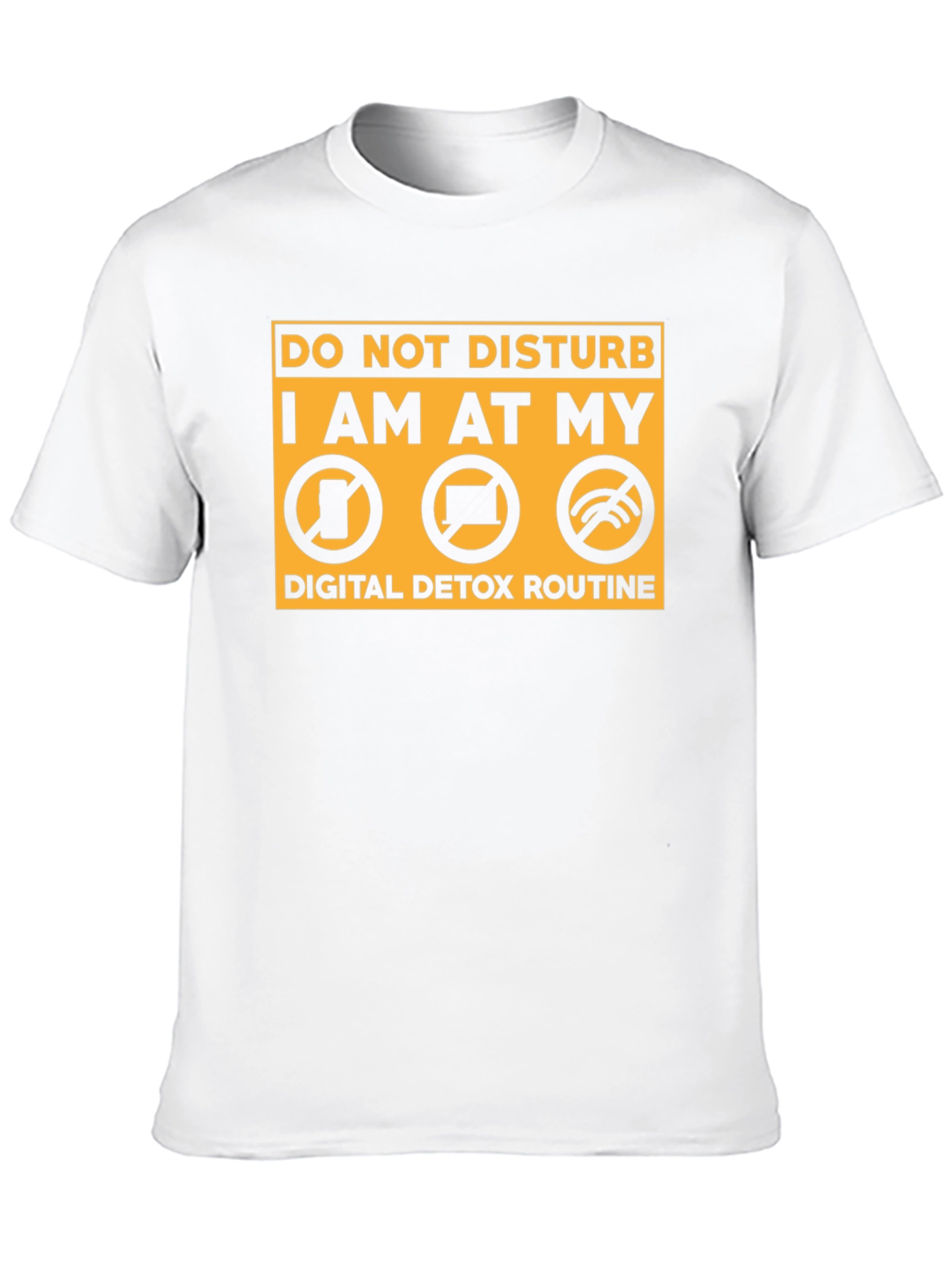 Black Digital Detox Mode Black T-Shirt view 10