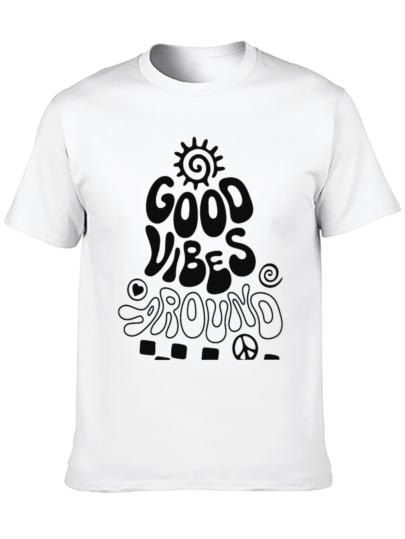 Black Good Vibes Graphic Tee - Black view 10