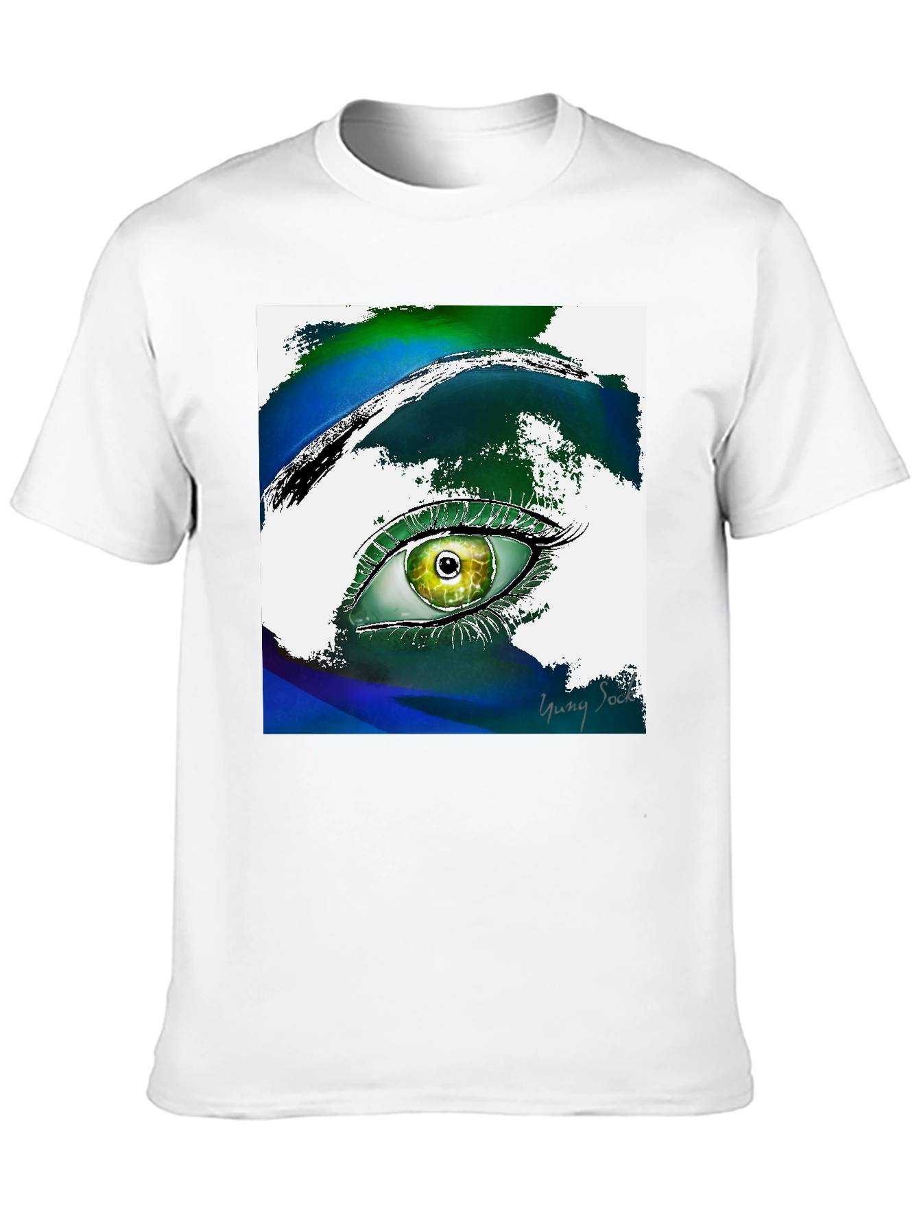 Black Eye Art T-Shirt - Artistic Graphic Tee view 10