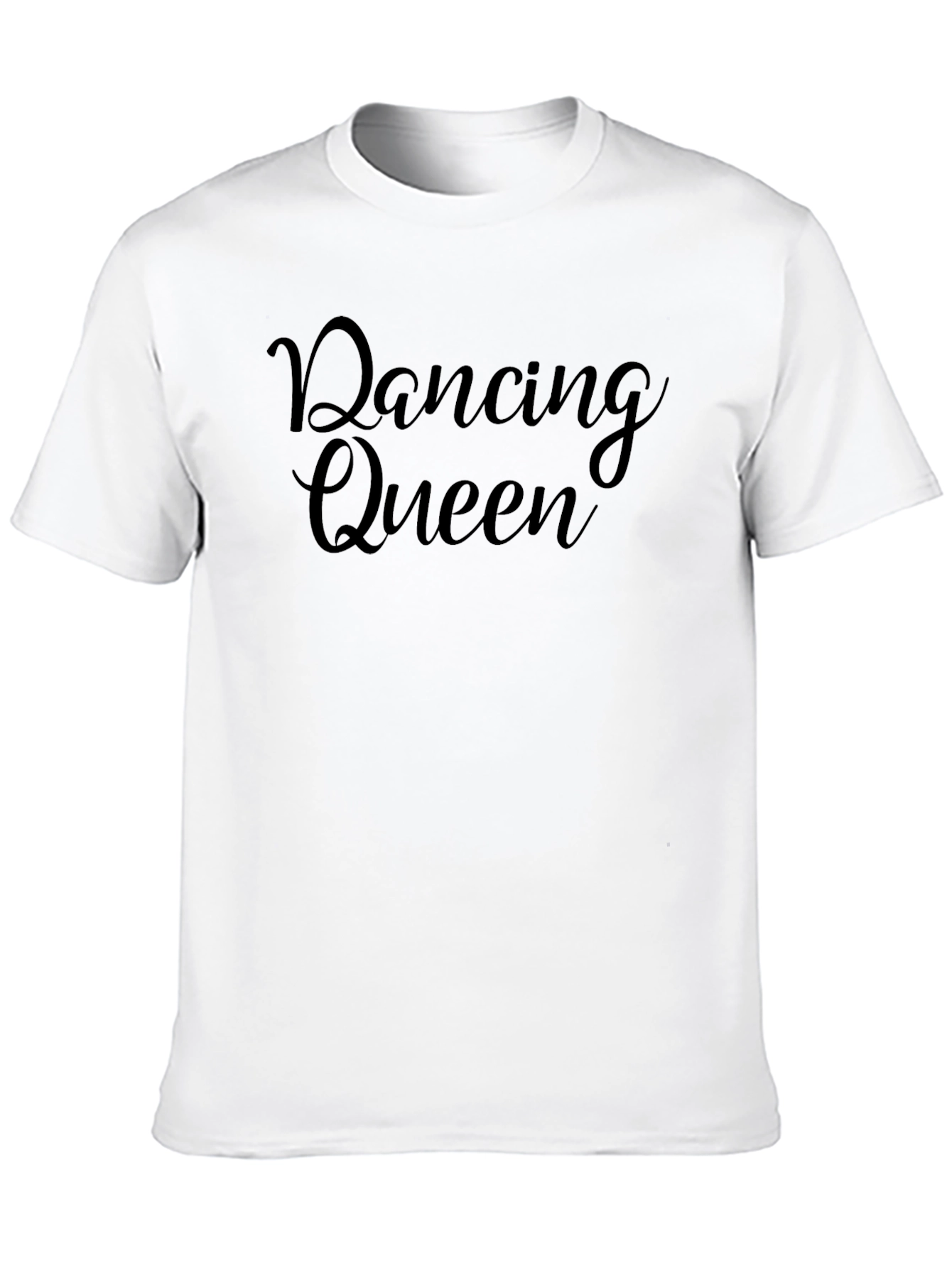 Black Dancing Queen Graphic Tee - Trendy Crew Neck T-Shirt view 10