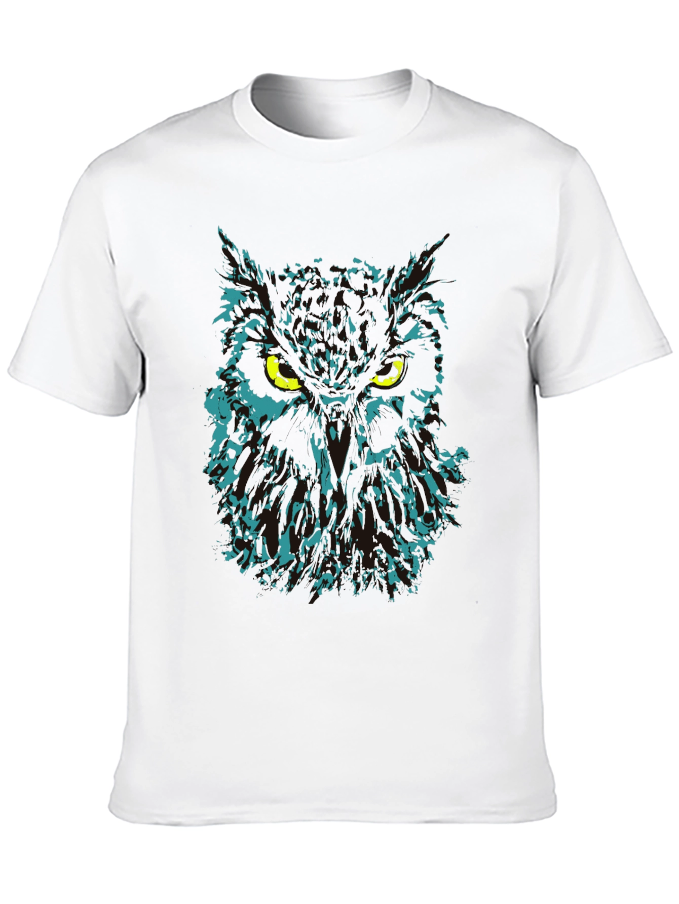 Black Owl Graphic Print Black T-Shirt view 10
