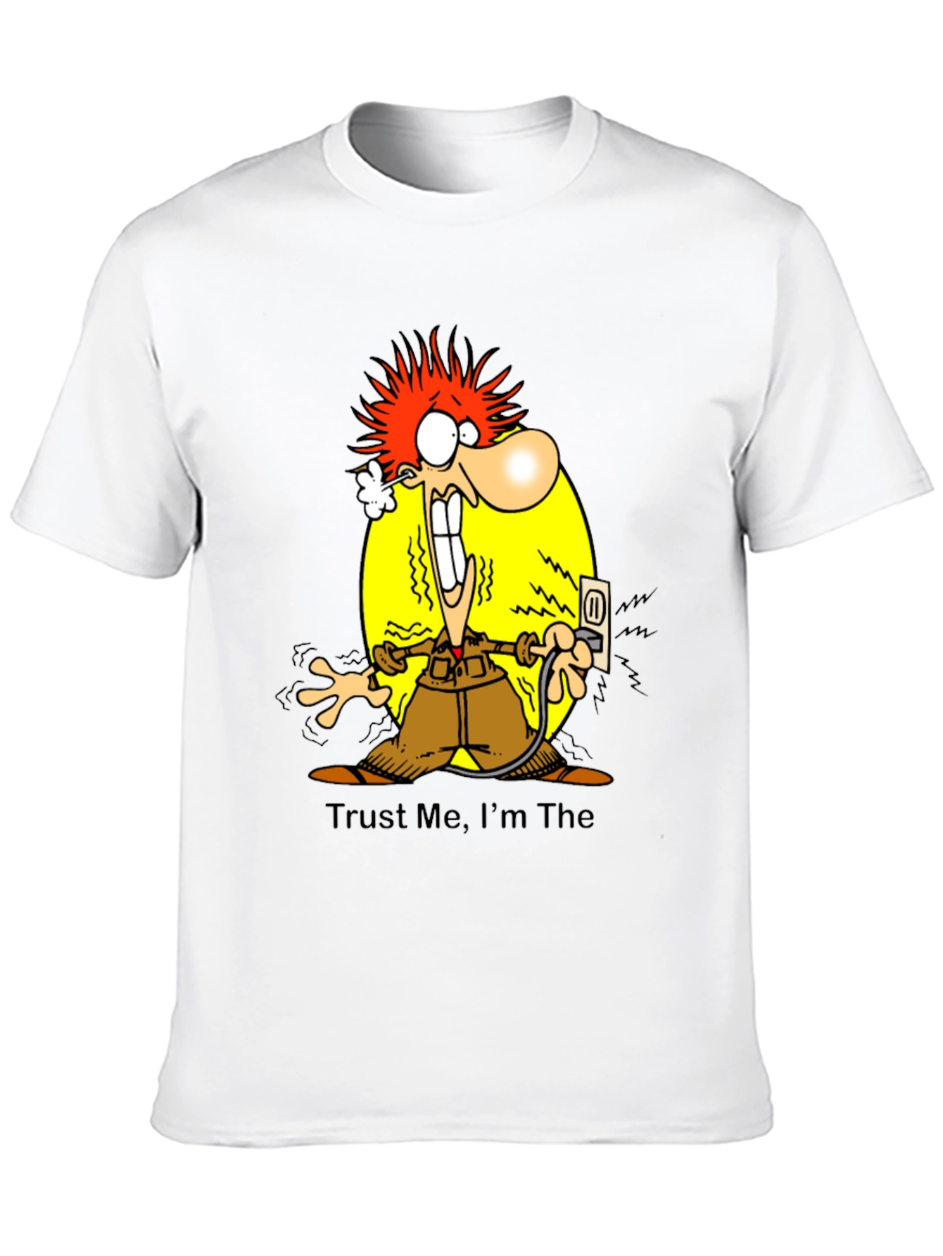 Black Trust Me, I'm The Electrician Funny T-Shirt view 10