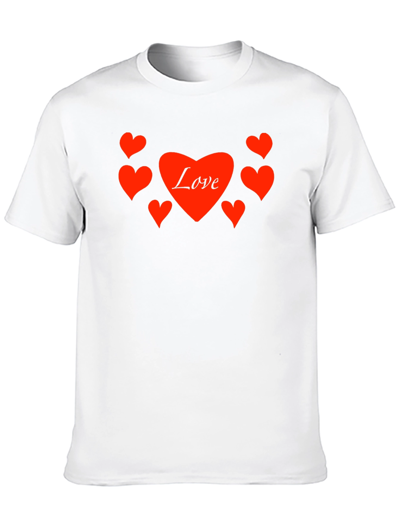 Black Love Heart Graphic Black T-Shirt view 10