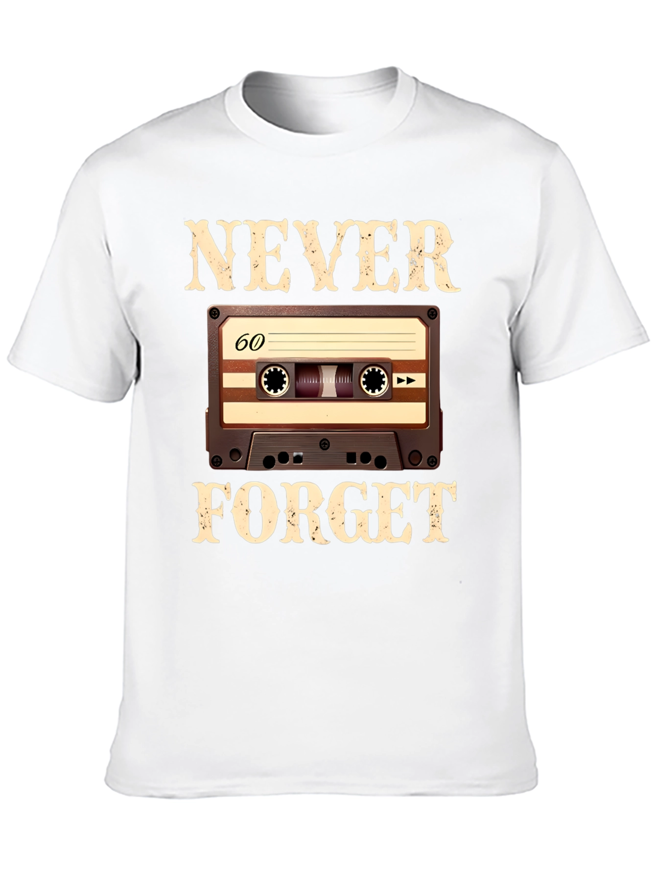 Black Never Forget Cassette Tape T-Shirt view 10