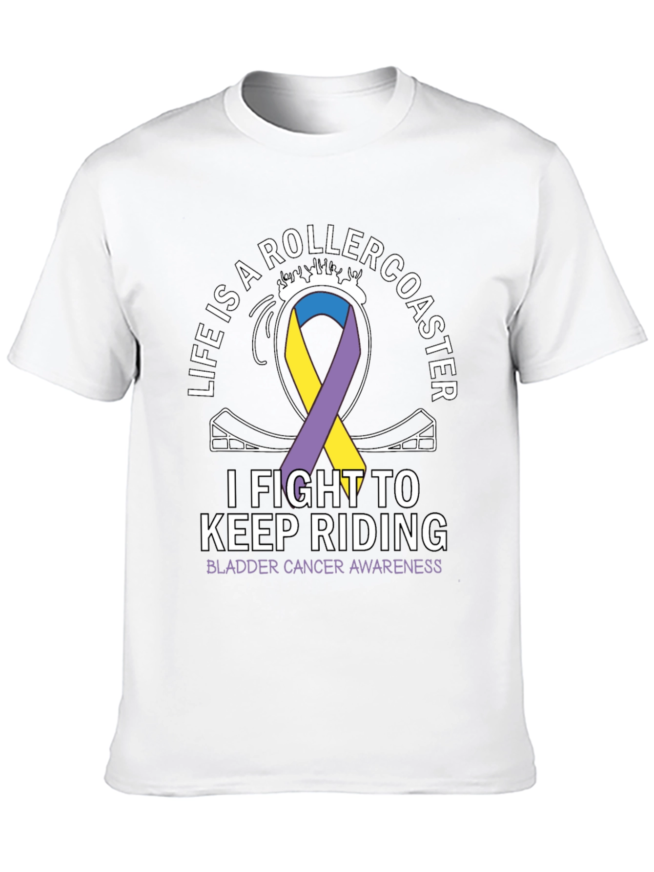 Black Bladder Cancer Awareness T-Shirt view 10
