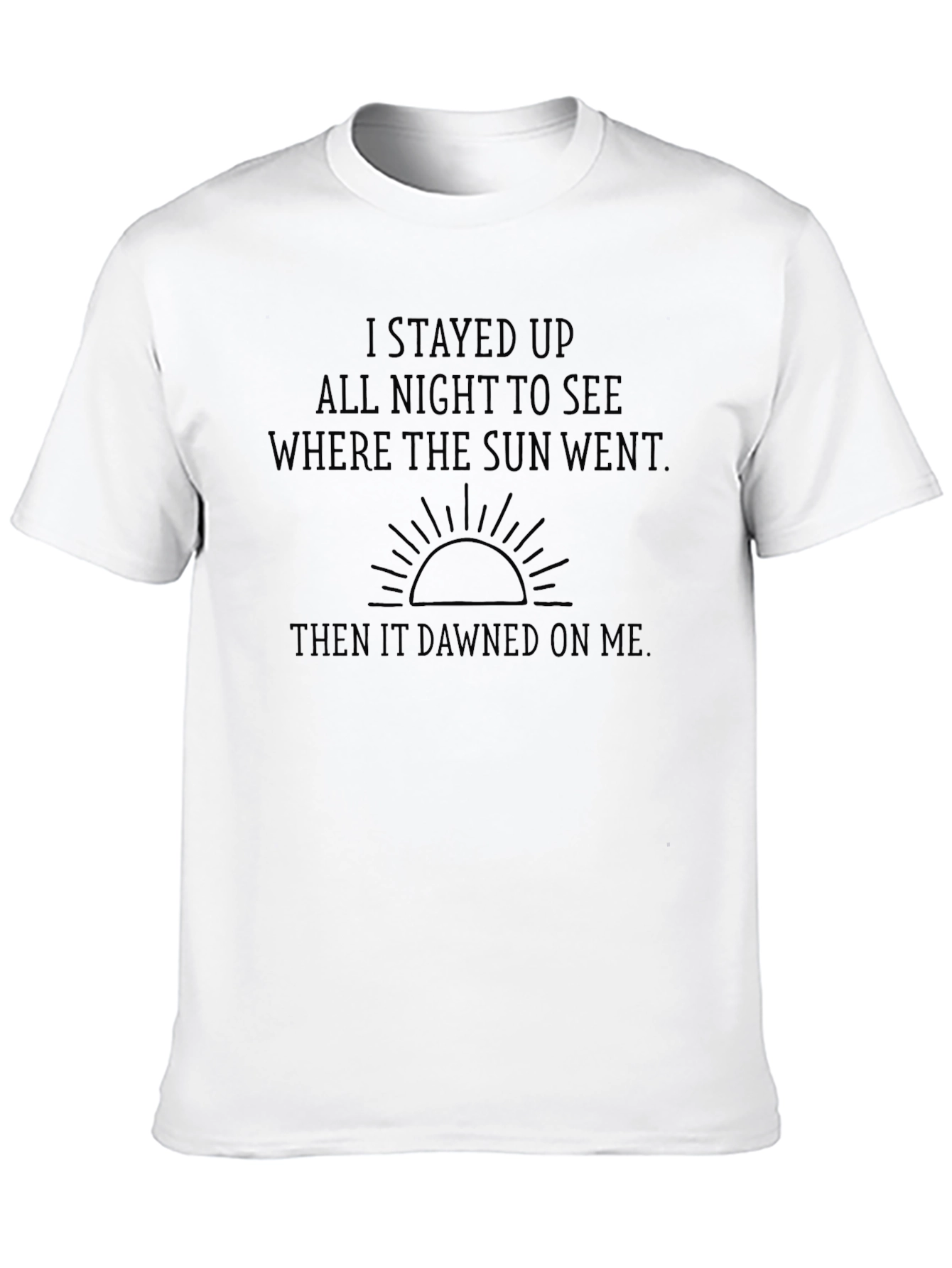 Black Humorous "Dawning" Graphic Tee view 10