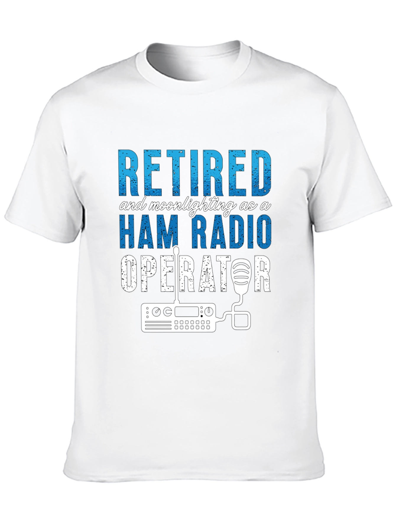 Black Retired Ham Radio Operator T-Shirt view 10