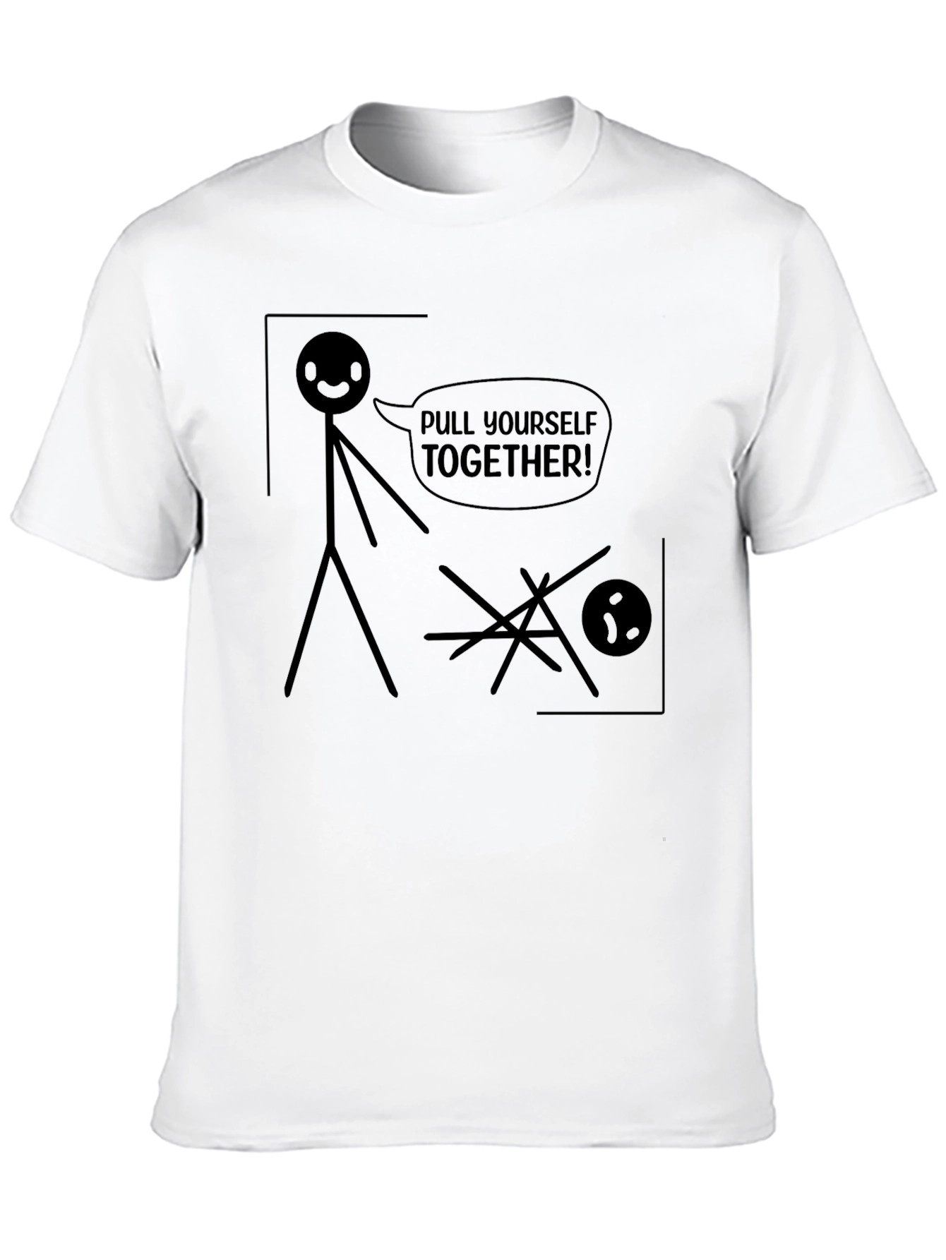 Black Pull Yourself Together Funny Graphic Tee view 10