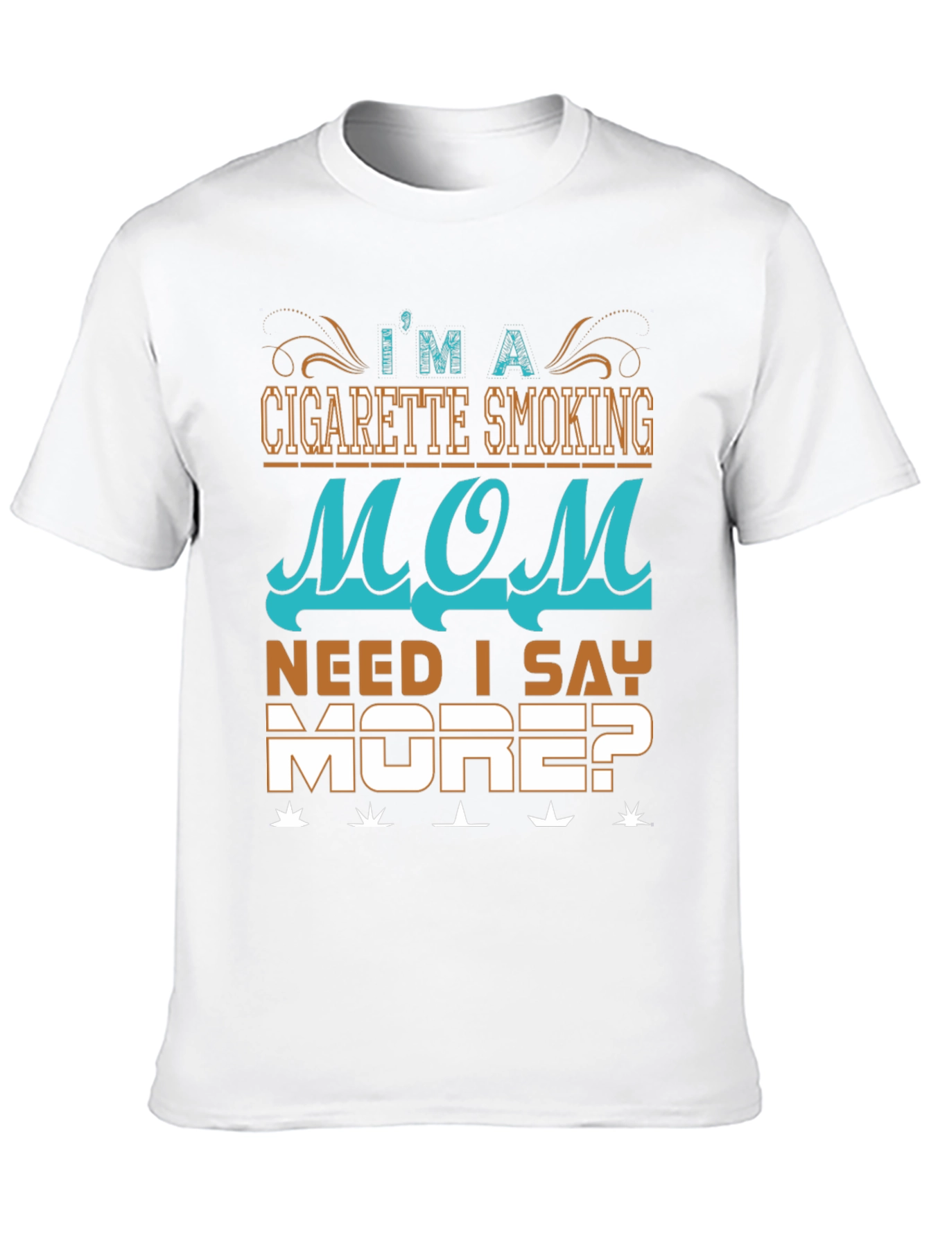 Black Cigarette Smoking Mom Graphic T-Shirt view 10