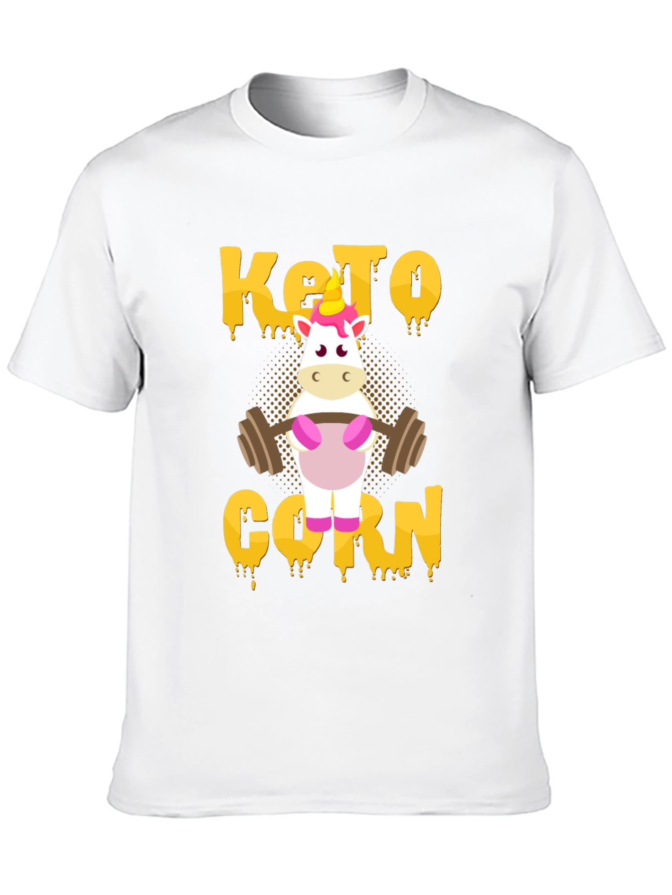Black Keto Corn Unicorn T-Shirt - Funny Gym Workout Tee view 10