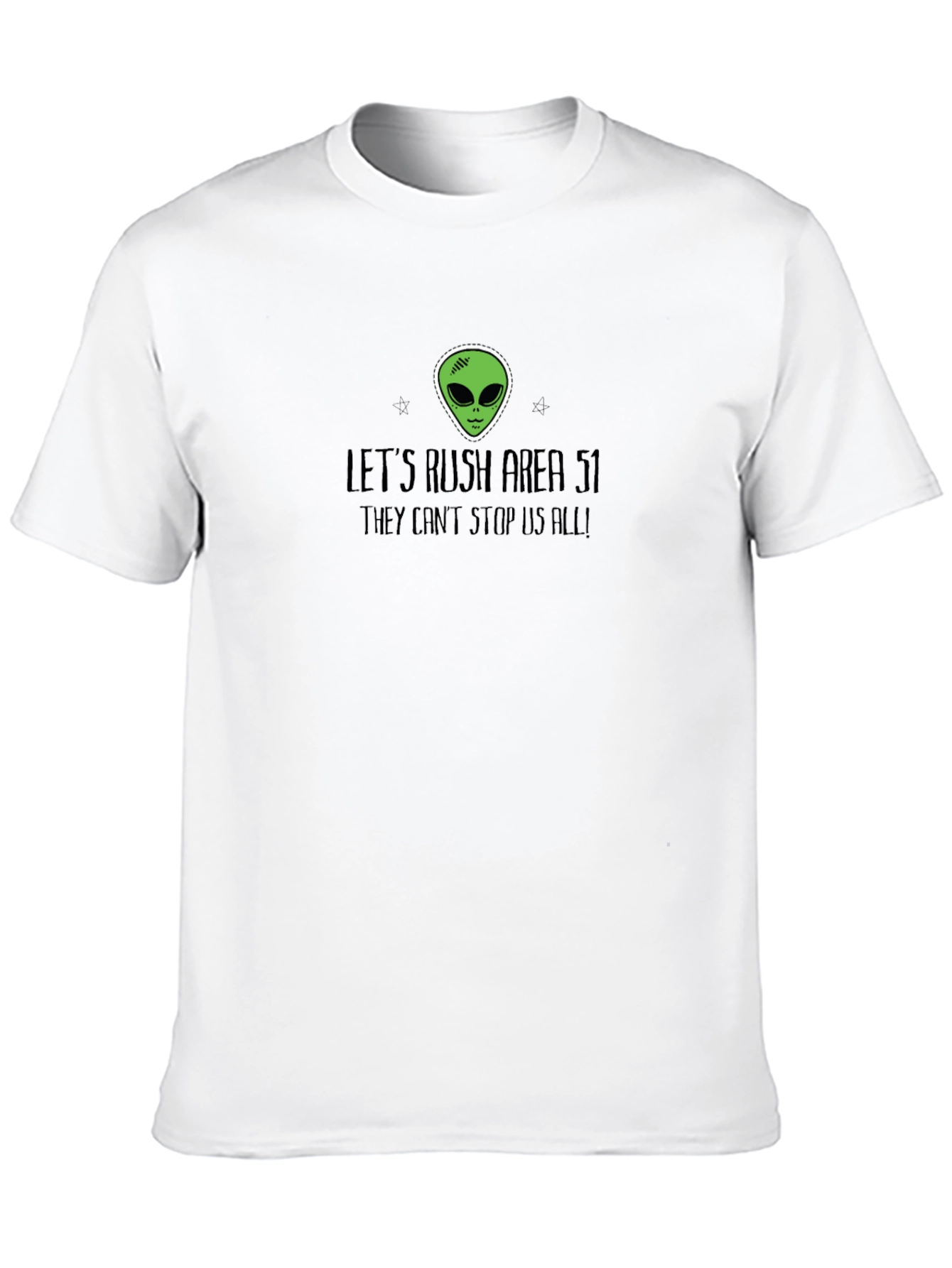 Black Let's Rush Area 51 Alien T-Shirt view 10