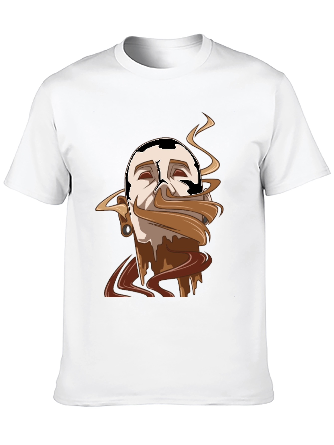 Black Chocolate Lover Tee - Melted Mustache Design view 10