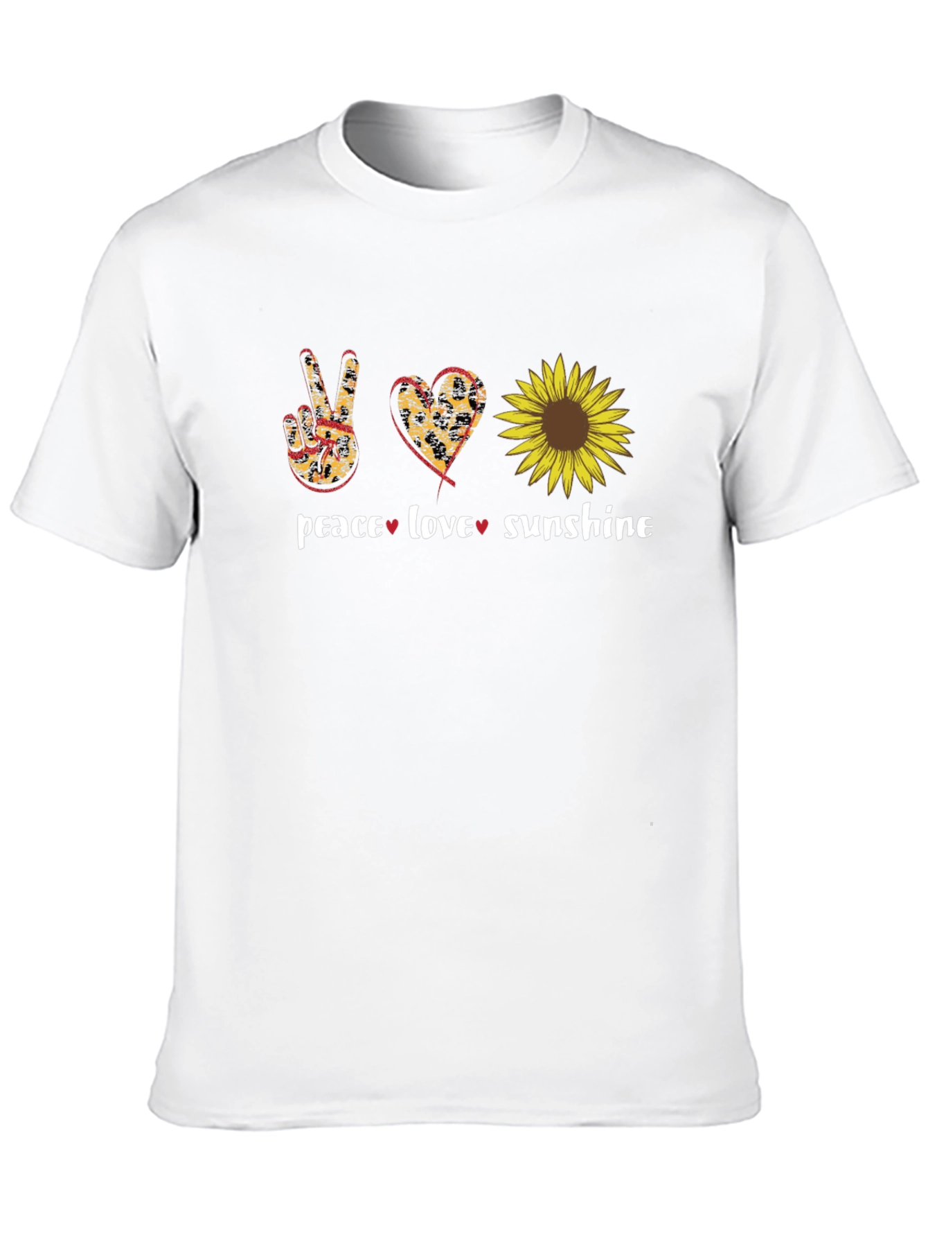 Black Peace Love Sunflower Graphic T-Shirt view 10