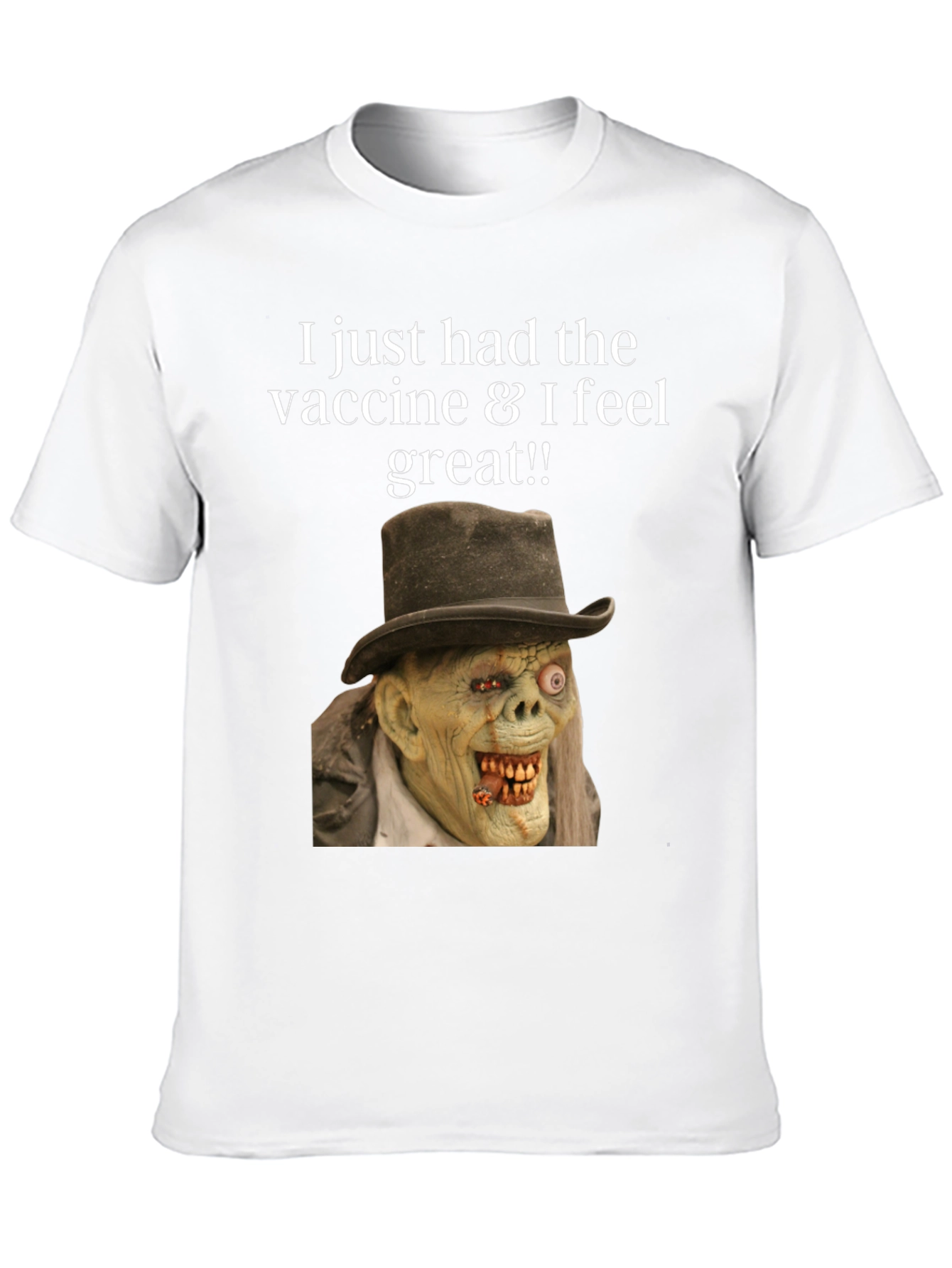 Black Vaccine Zombie Humor Graphic Tee view 10