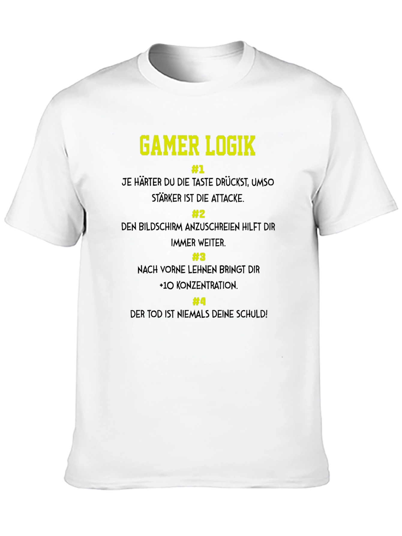 Black Gamer Logik T-Shirt - Funny Gaming Tee view 10