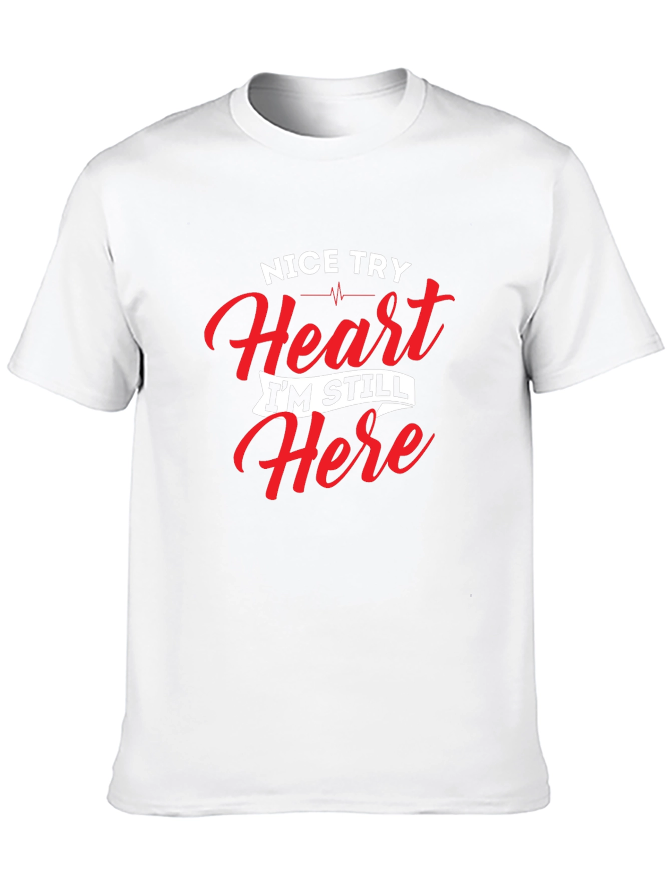 Black Nice Try Heart T-Shirt - Funny Graphic Tee view 10