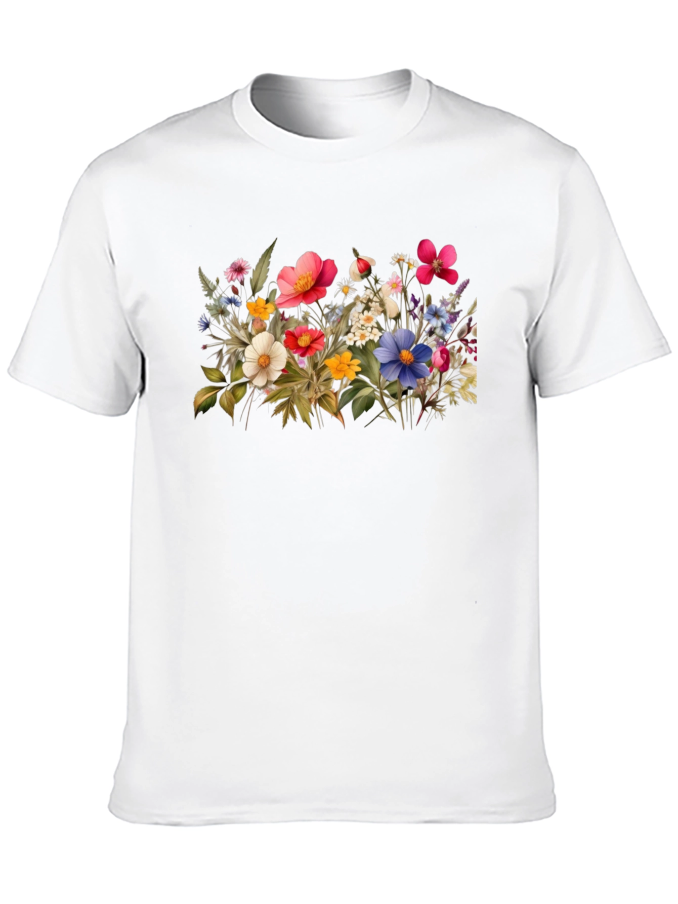 Black Floral Print Black T-Shirt view 10