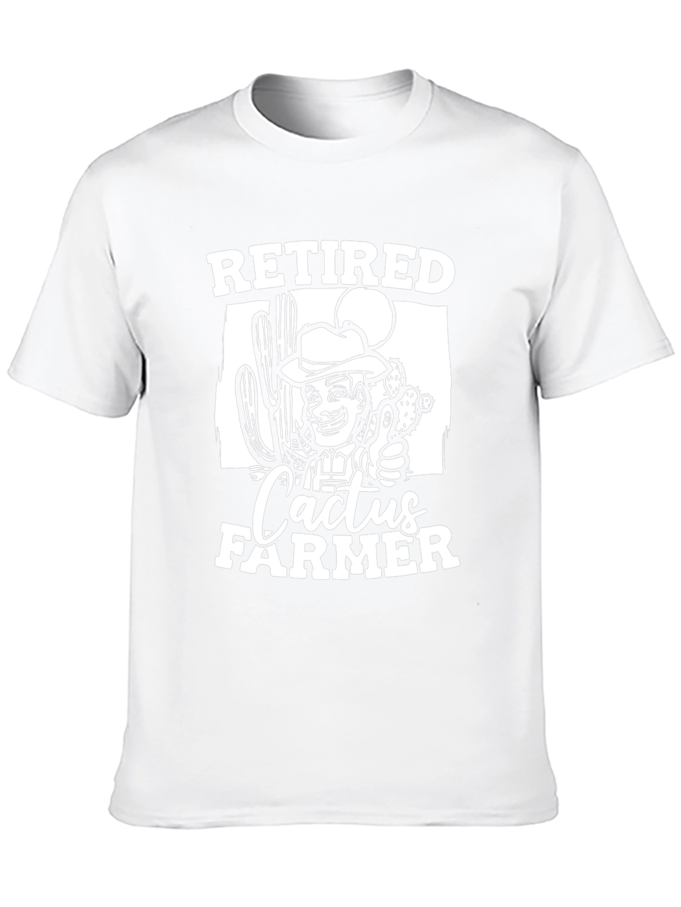 Black Retired Cactus Farmer Graphic T-Shirt view 10