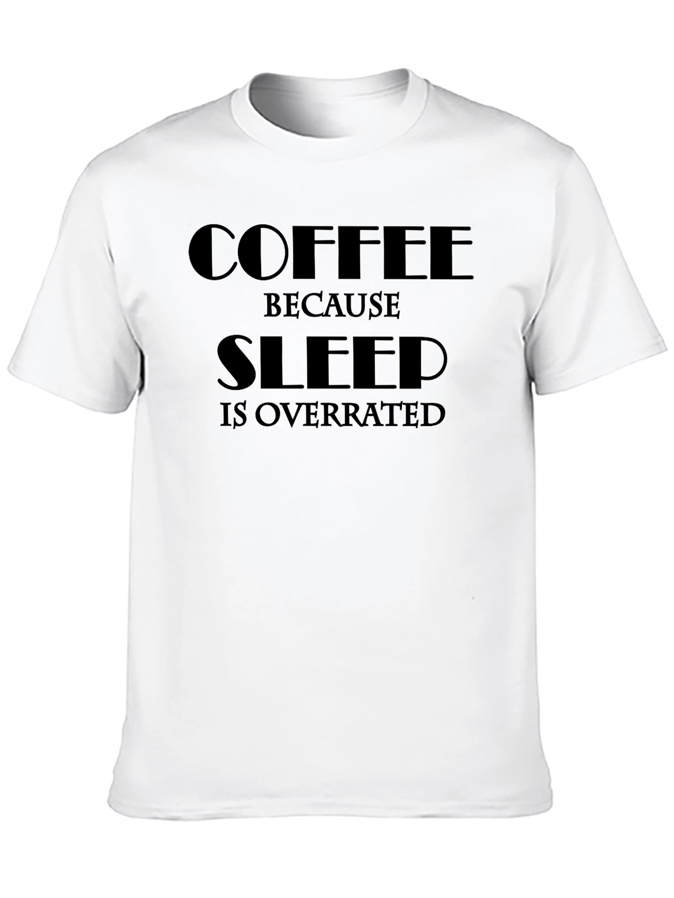 Black Coffee Sleep Overrated Black Graphic Tee view 10