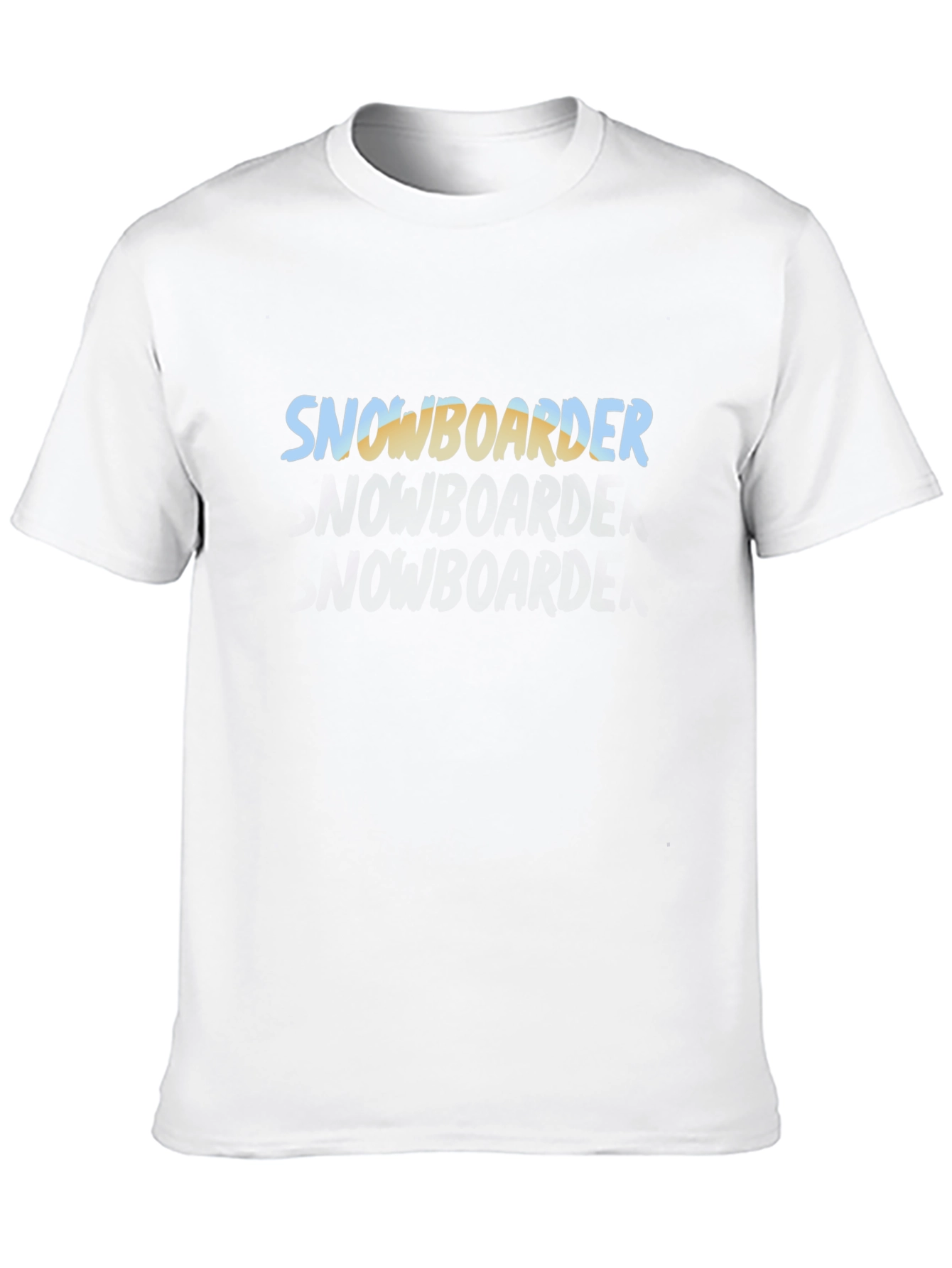 Black Snowboarder Graphic Tee - Black Cotton T-Shirt view 10