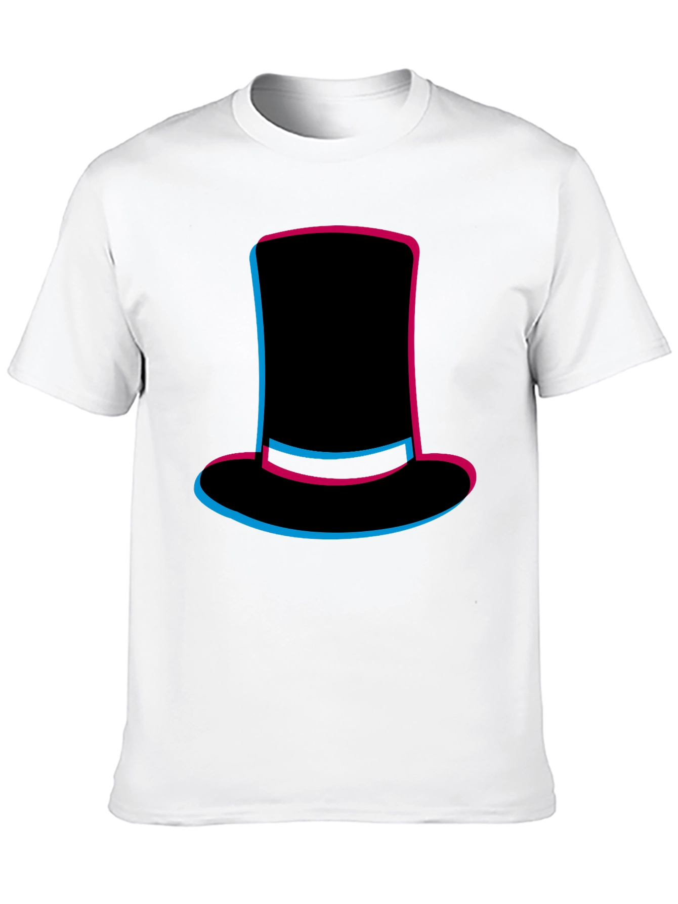 Black Top Hat Graphic Tee - Stylish Men's Black T-Shirt view 10