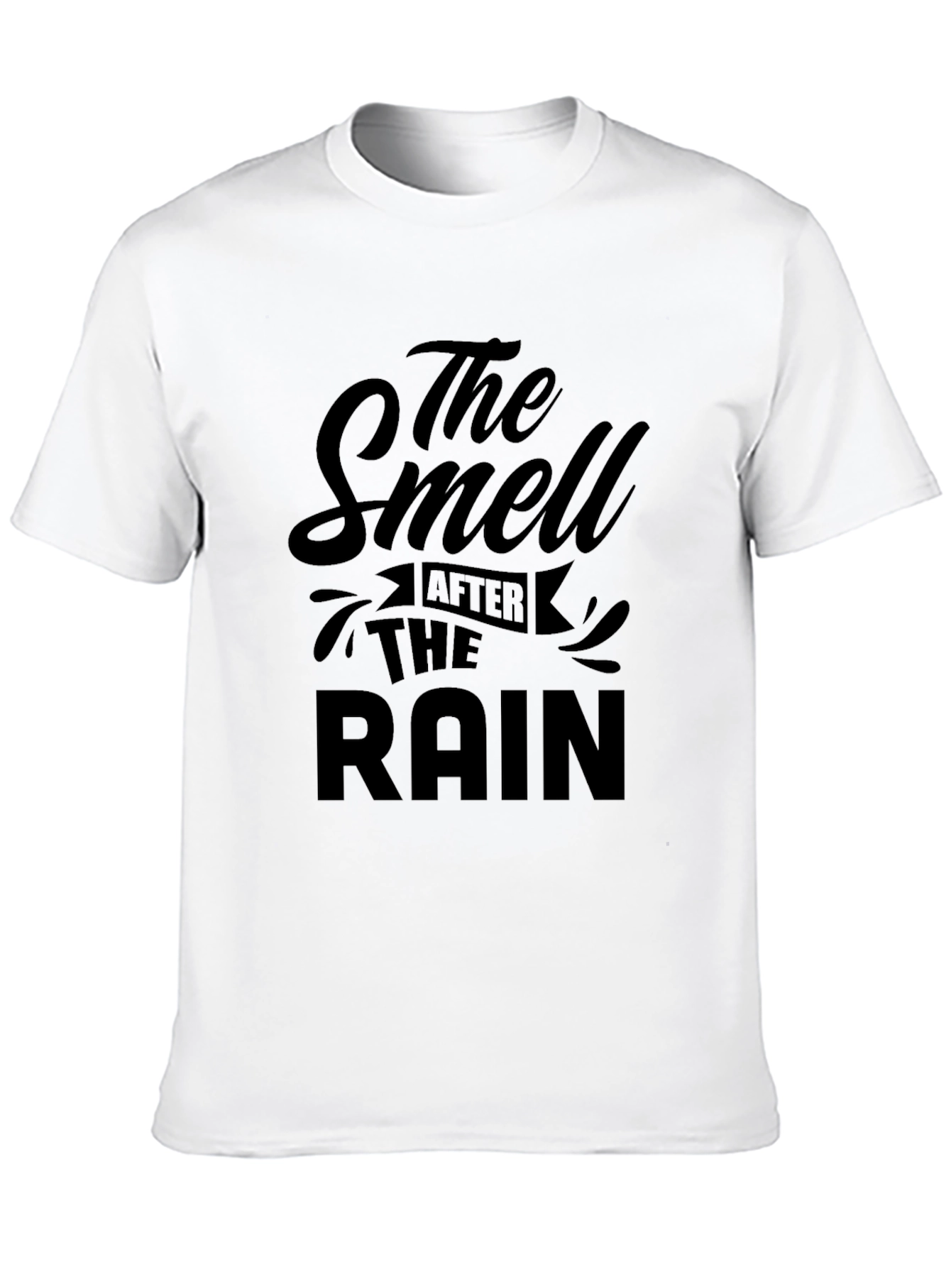 Black The Smell After The Rain Black Graphic T-Shirt view 10