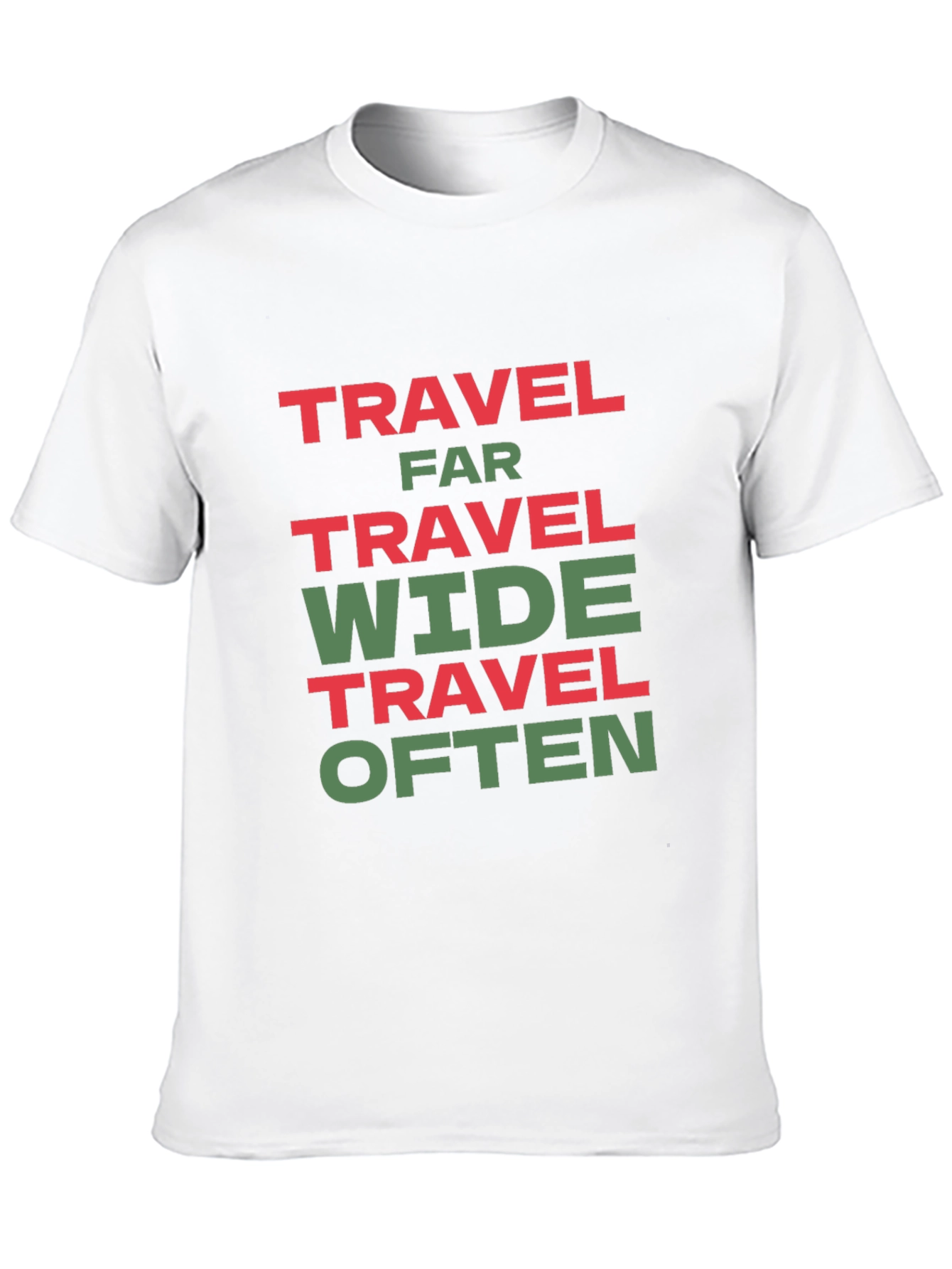Black Travel Far Wide Often T-Shirt - Black Cotton Tee view 10