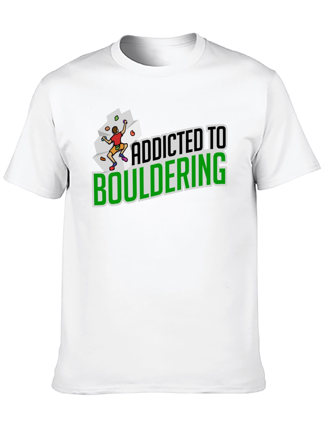 Black Addicted to Bouldering Black Graphic Tee view 10