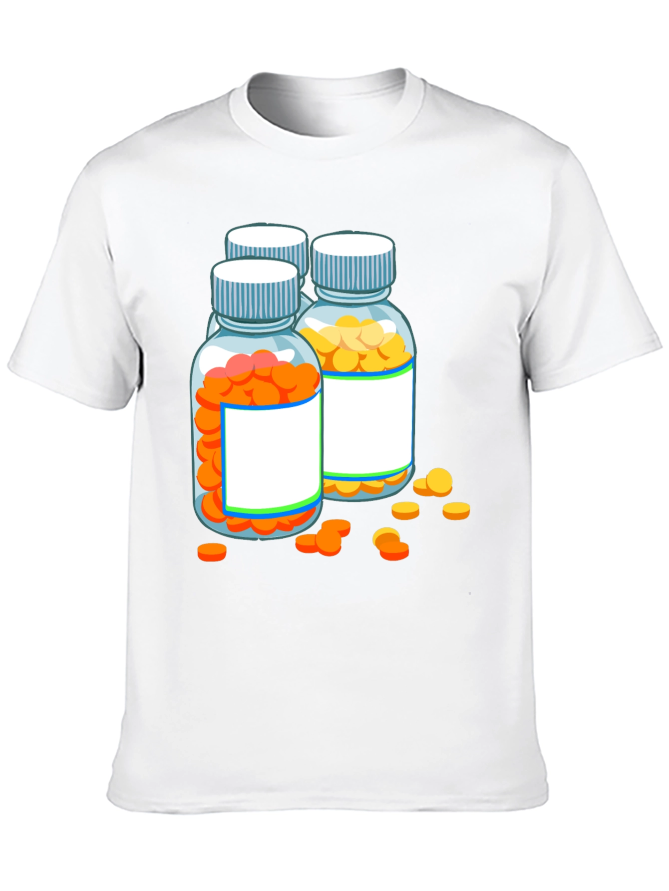 Black Pill Bottle Graphic Tee - Novelty T-Shirt view 10