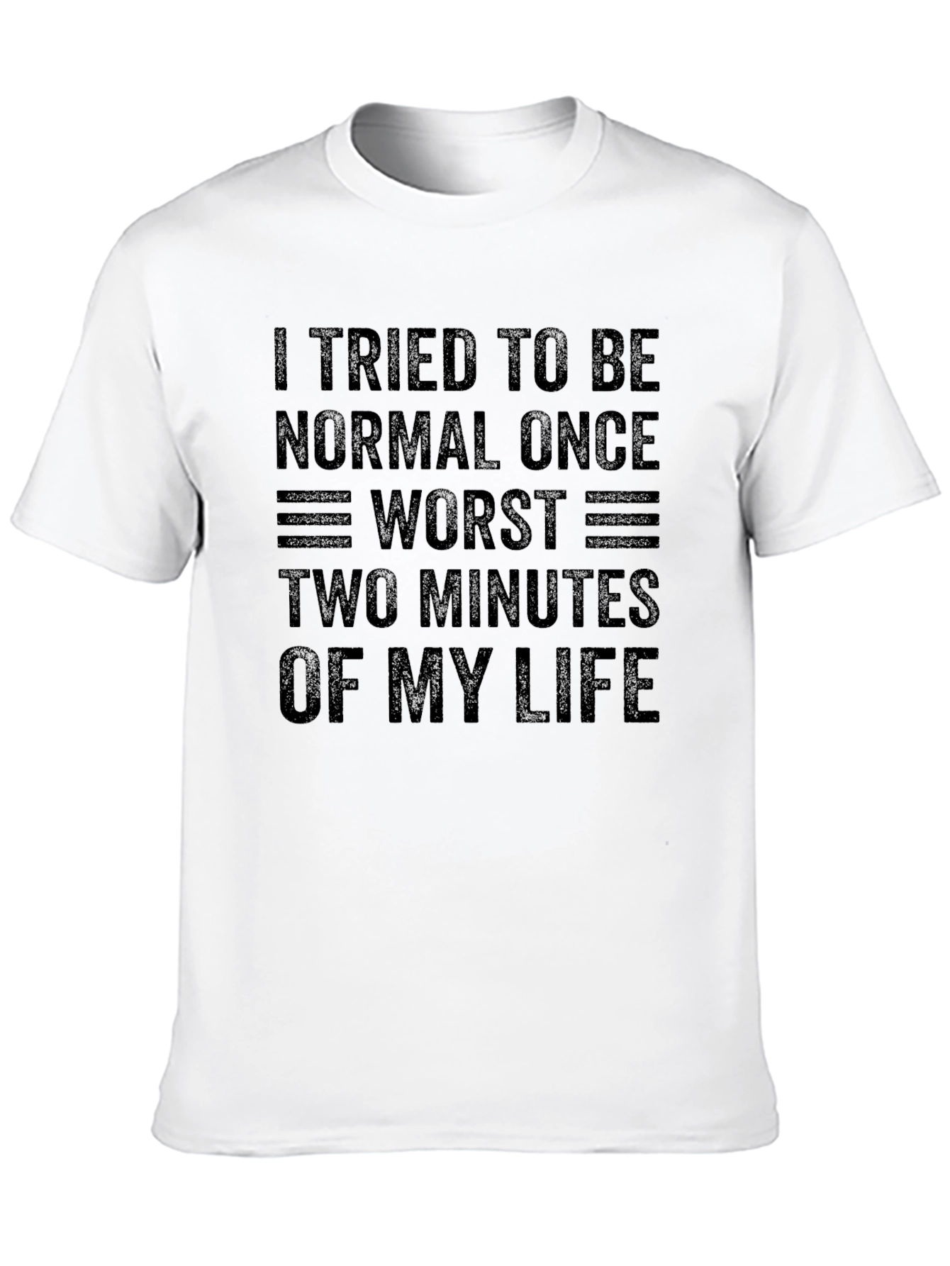 Black Funny Graphic Tee: I Tried To Be Normal view 10