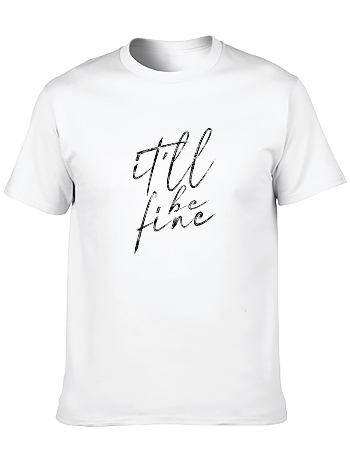 Black I'll Be Fine Graphic Tee - Stylish Comfort view 10