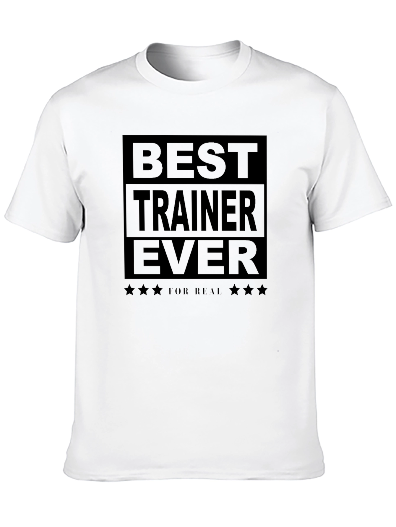 Black Best Trainer Ever T-Shirt - Black Cotton Tee view 10