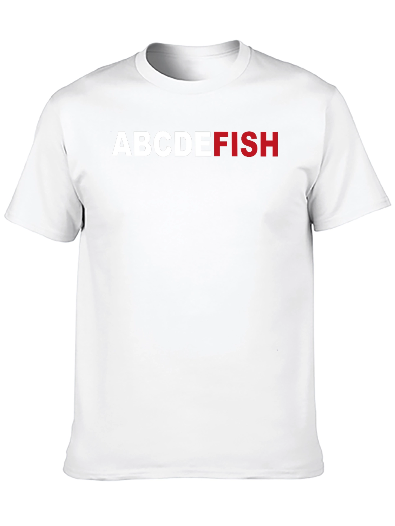 Black ABCDEFISH Graphic Tee - Funny Alphabet Pun Shirt view 10