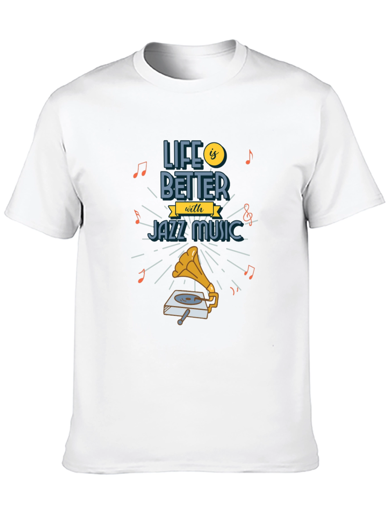 Black Life is Better With Jazz Music Graphic T-Shirt view 10