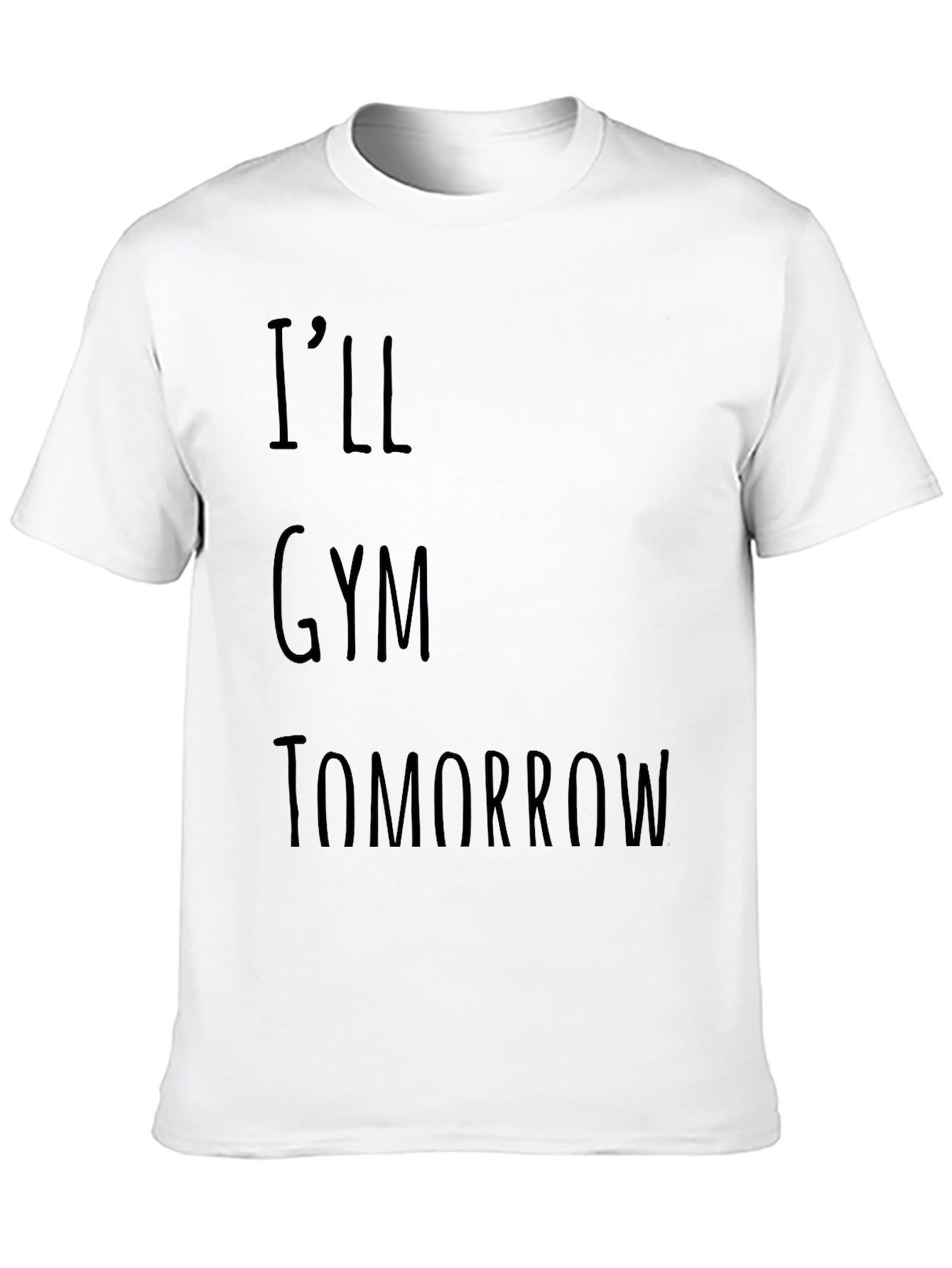 Black Funny Gym Tomorrow Graphic T-Shirt view 10
