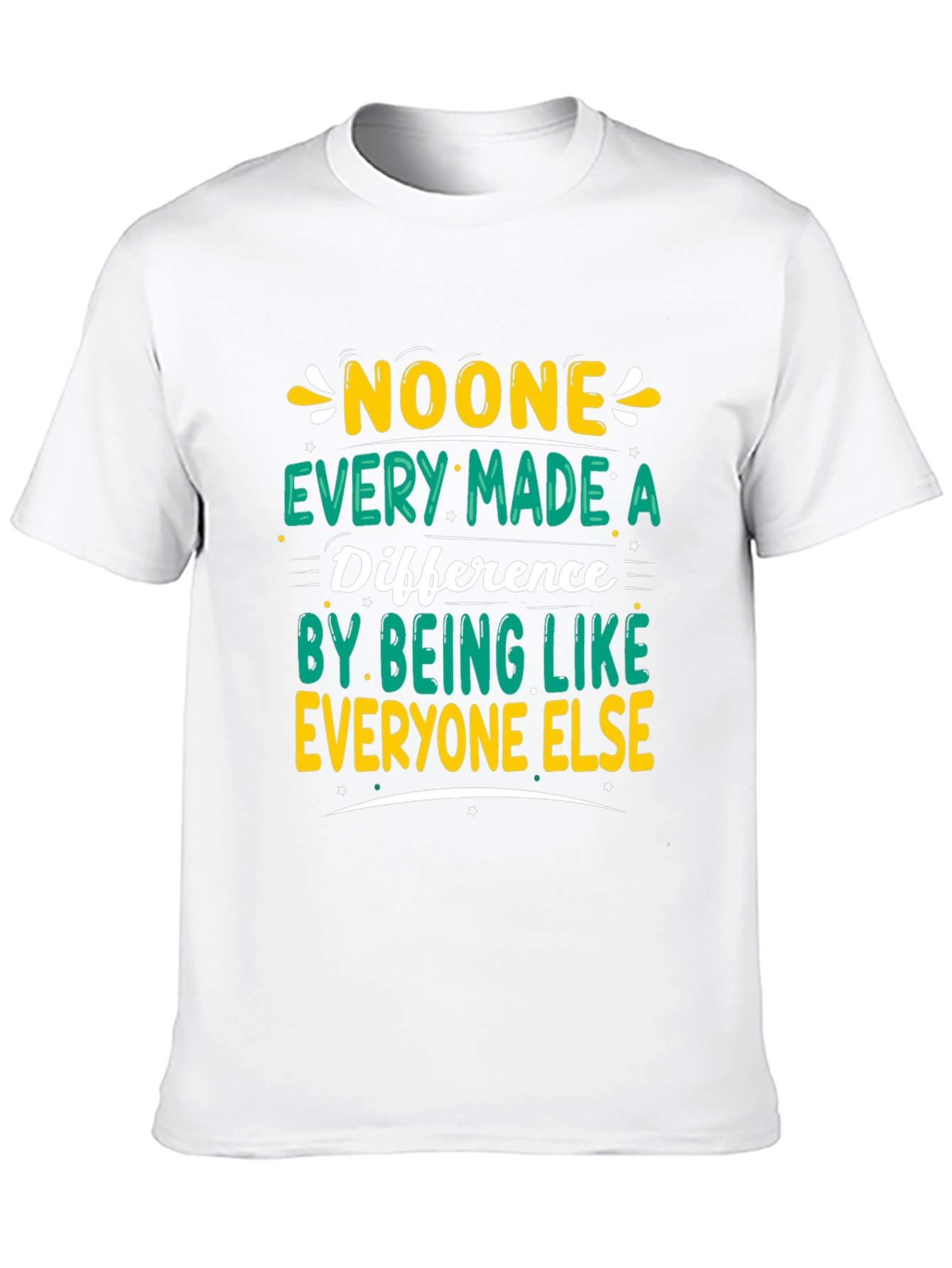 Black Inspirational Graphic Tee - Be Different! view 10