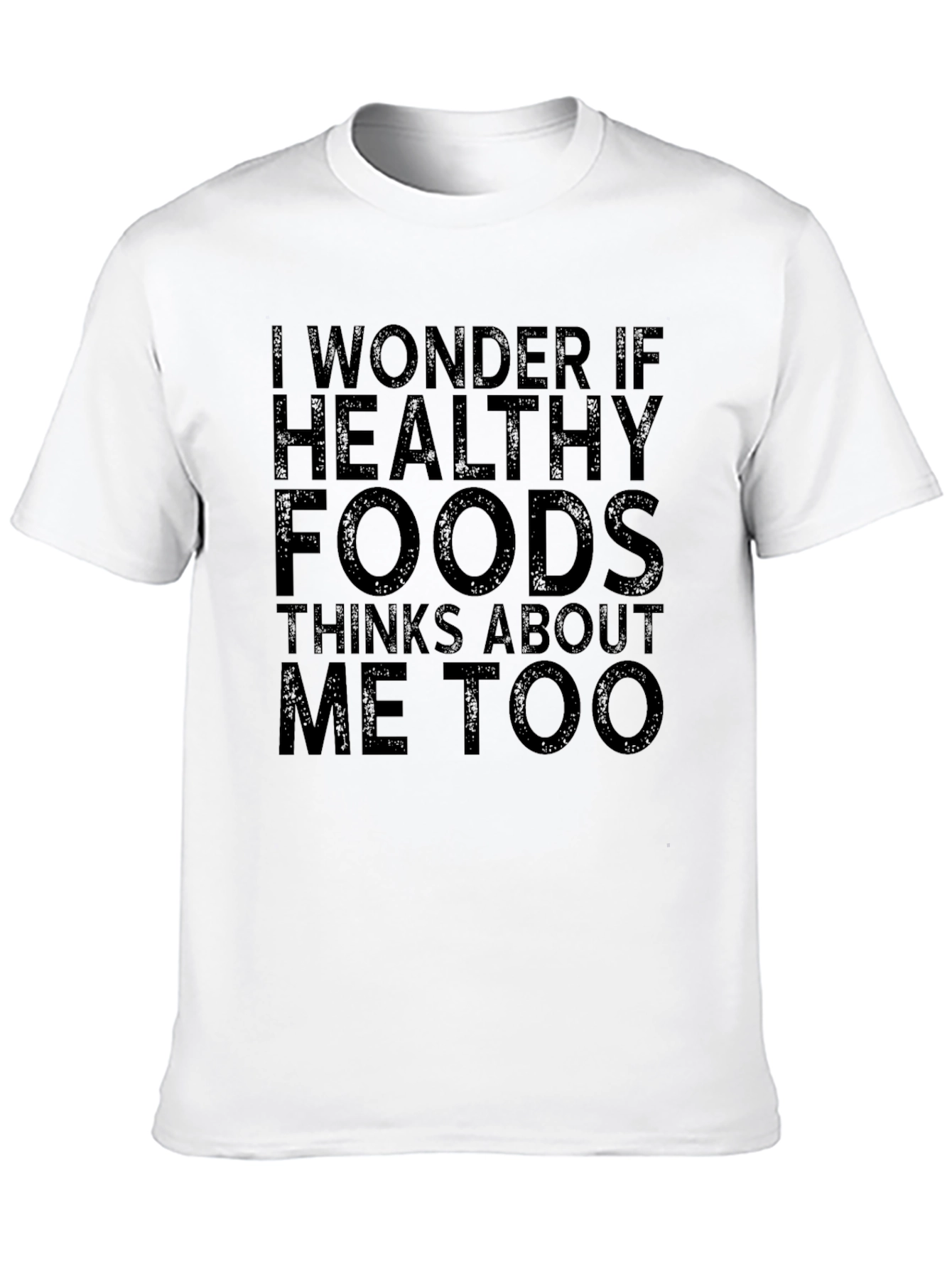 Black Healthy Foods Funny Graphic Tee view 10
