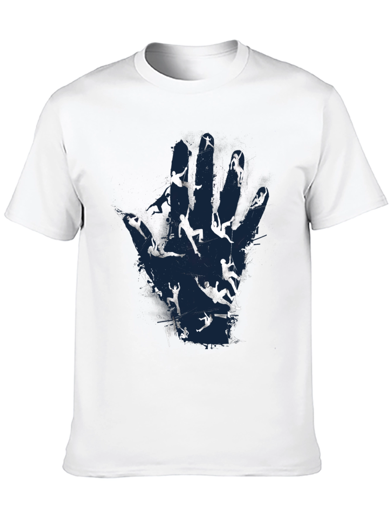 Black Climber's Hand T-Shirt - Rock Climbing Tee view 10