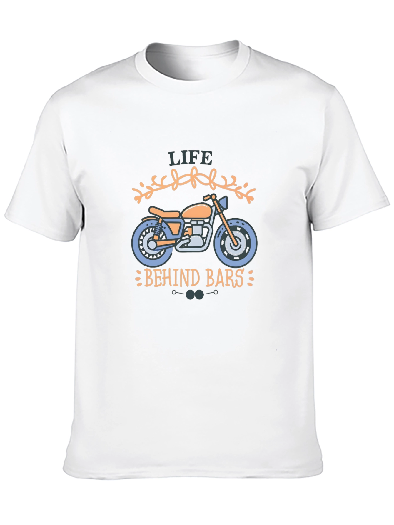 Black Life Behind Bars Motorcycle Graphic T-Shirt view 10