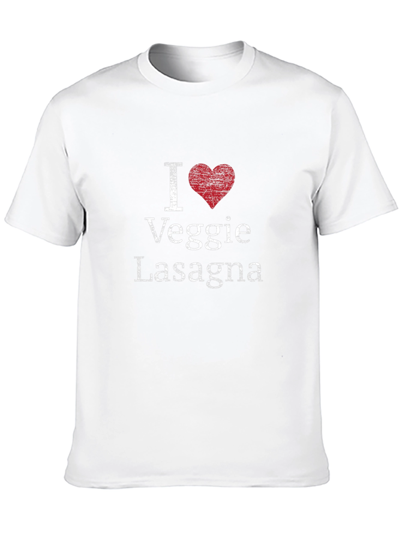 Black I Heart Veggie Lasagna T-Shirt - Novelty Graphic Tee view 10