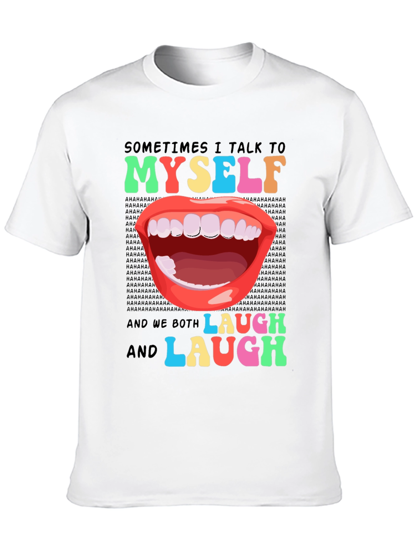 Black Funny Sarcastic Humor T-Shirt: I Talk to Myself view 10