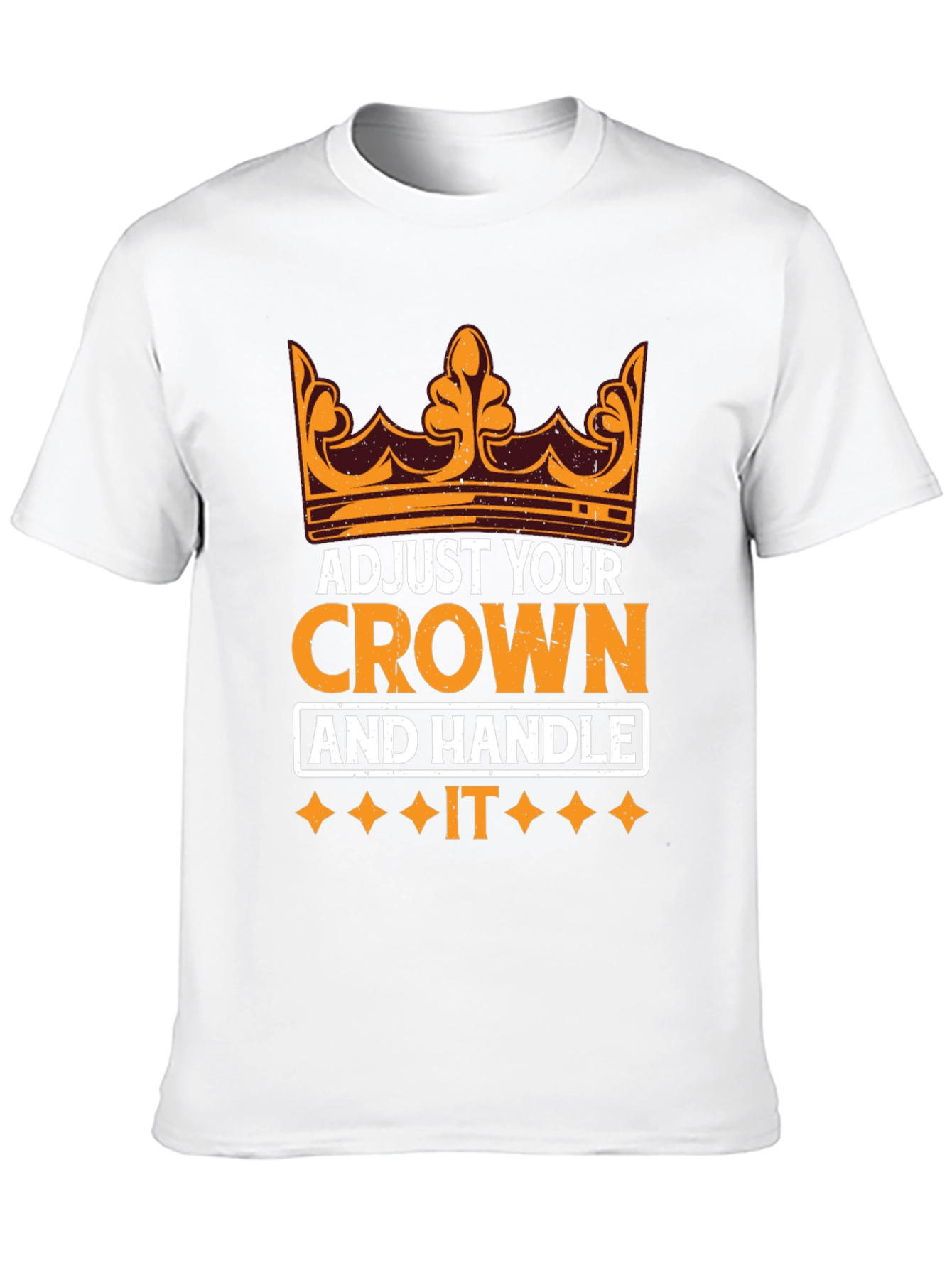 Black Adjust Your Crown Motivational T-Shirt view 10