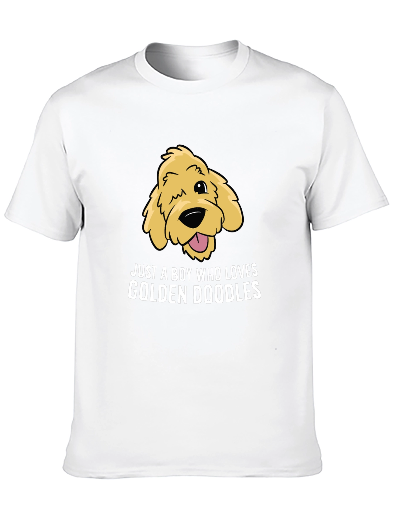 Black Golden Doodle Lover T-Shirt, Boy's Cute Dog Tee view 10