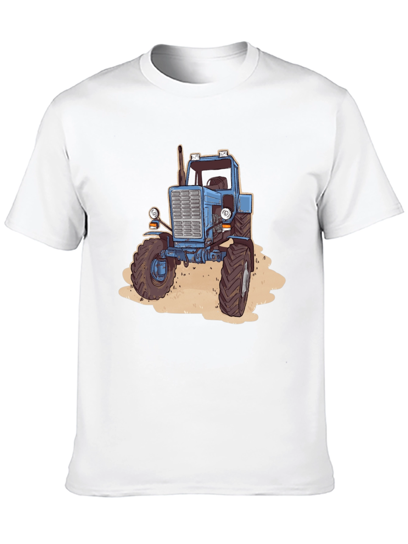 Tractor Graphic Tee - Black Cotton Blend - 10
